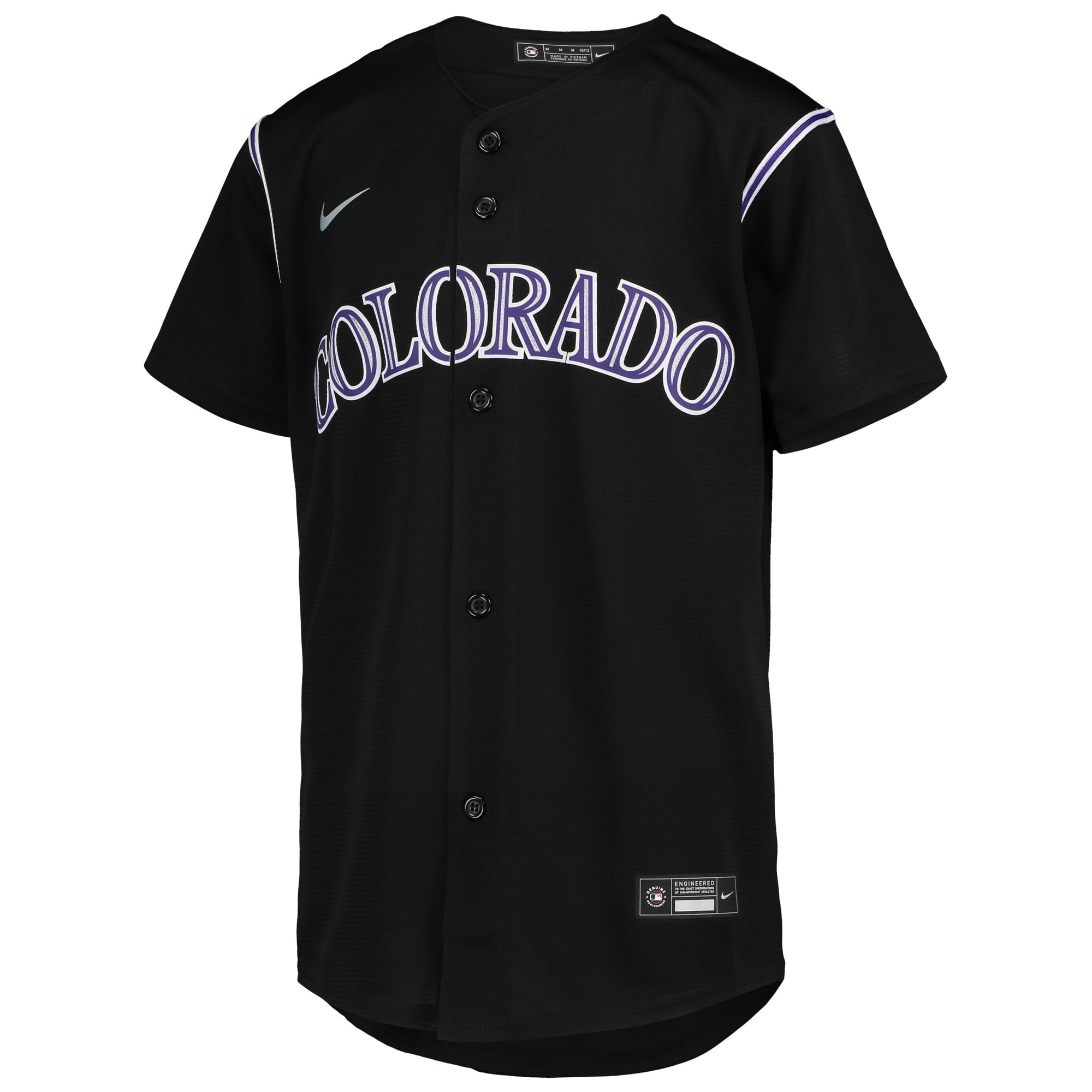 Youth Nike Black Colorado Rockies Alternate Replica Team Jersey