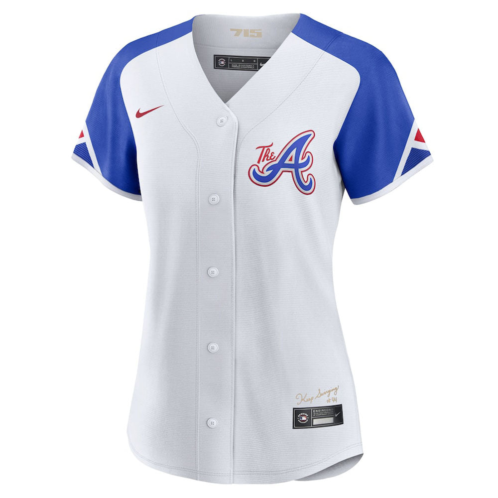 Women's Atlanta Braves Hank Aaron 2023 City Connect Replica Jersey - White