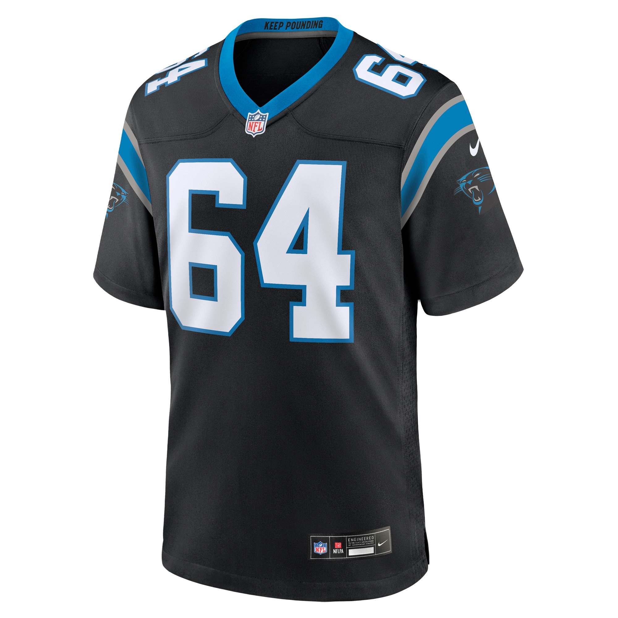 Justin McCray Carolina Panthers Nike Team Game Jersey - Black