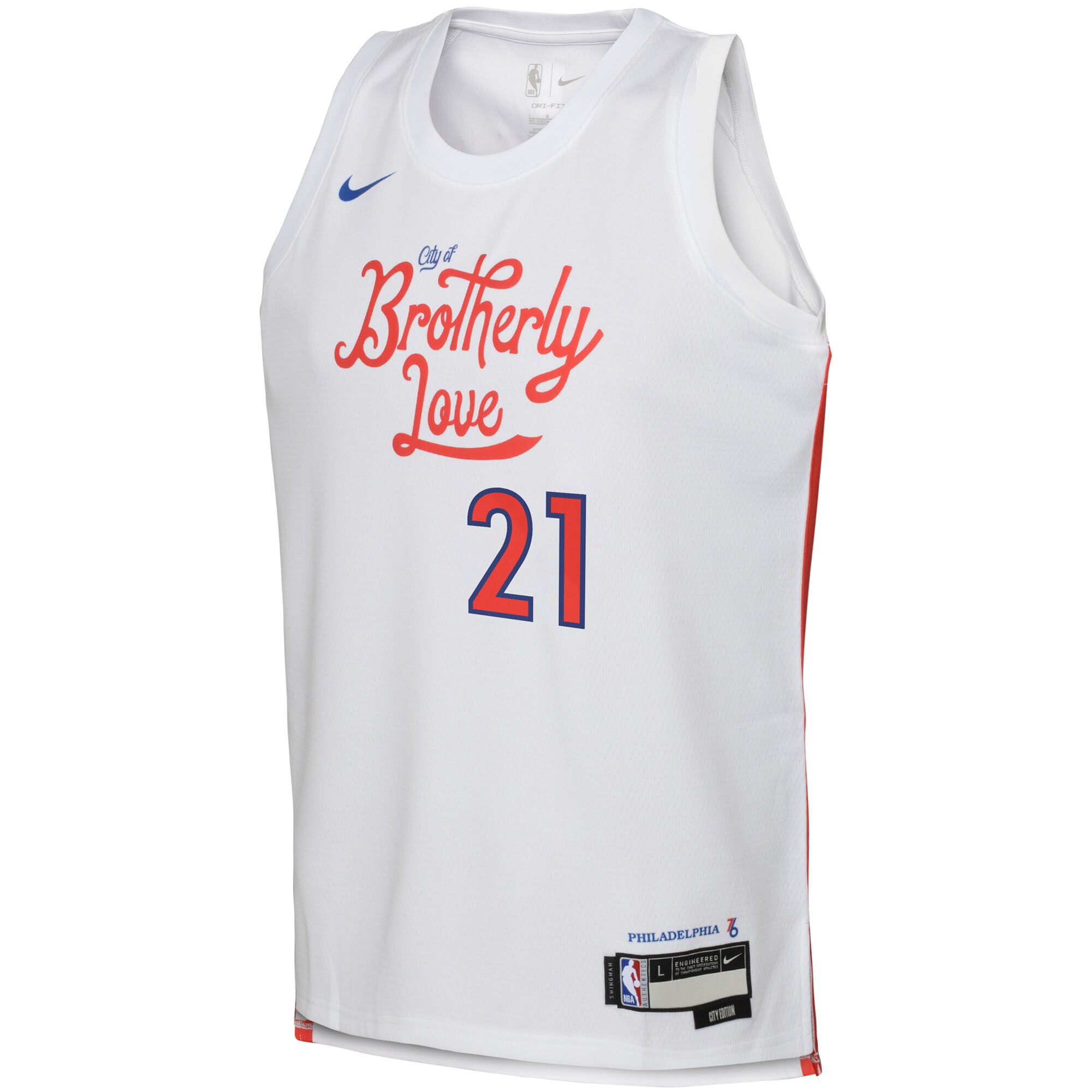 Joel Embiid Philadelphia 76ers Nike Youth 2022/23 Swingman Jersey - City Edition - White