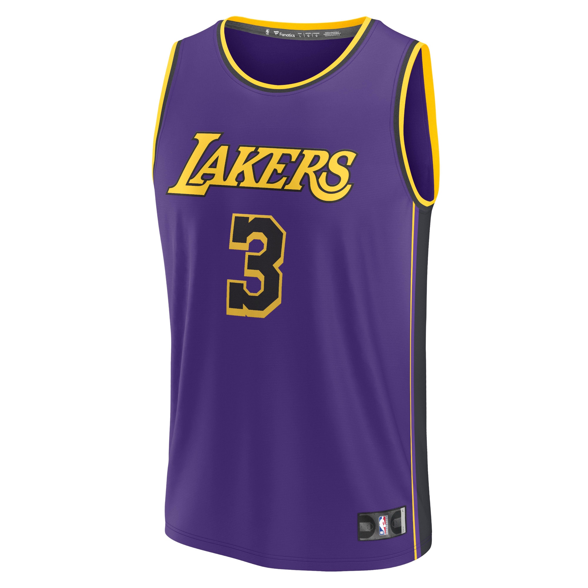 Anthony Davis Los Angeles Lakers Fanatics Branded Fast Break Replica Player Jersey - Statement Edition - Purple