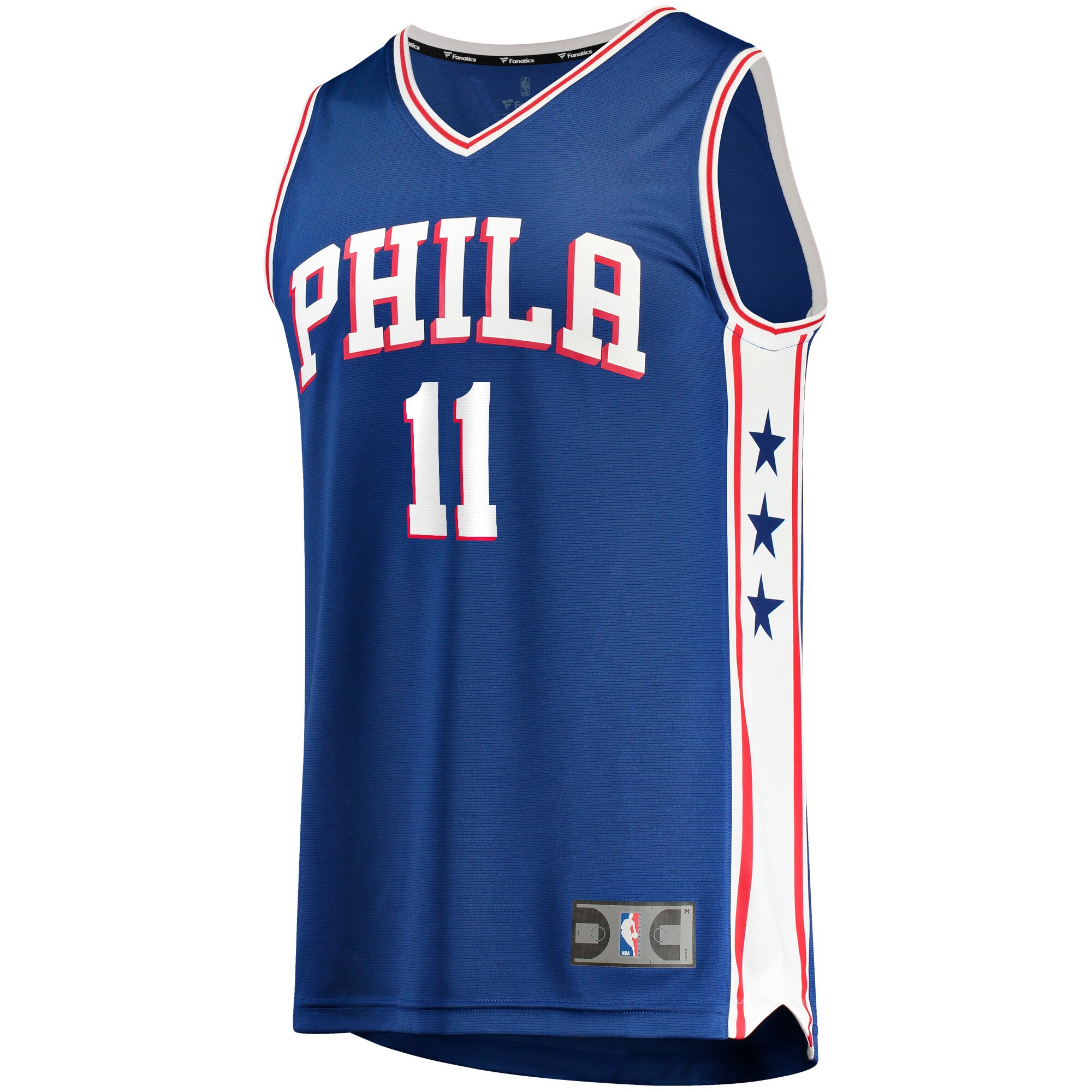 Jaden Springer Philadelphia 76ers Fanatics Branded 2021 NBA Draft First Round Pick Fast Break Replica Jersey Royal - Icon Edition