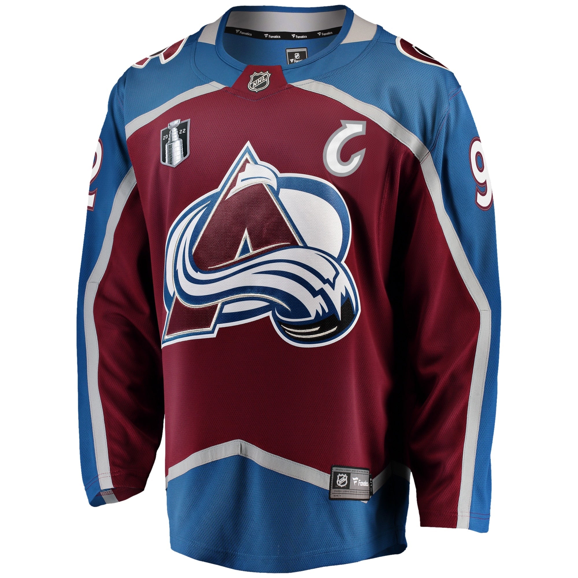 Men's Fanatics Branded Gabriel Landeskog Burgundy Colorado Avalanche Home 2022 Stanley Cup Final Breakaway Player Jersey