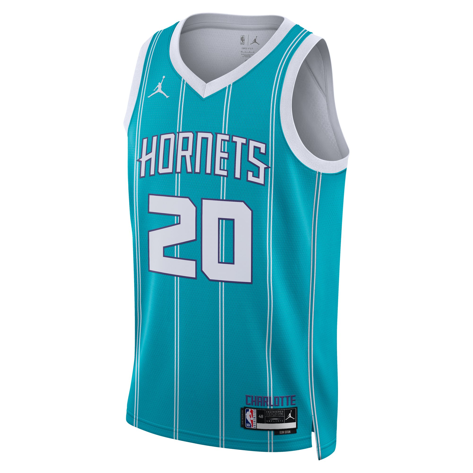 Gordon Hayward Charlotte Hornets Jordans Brand Unisex Swingman Jersey - Association Edition - Teal