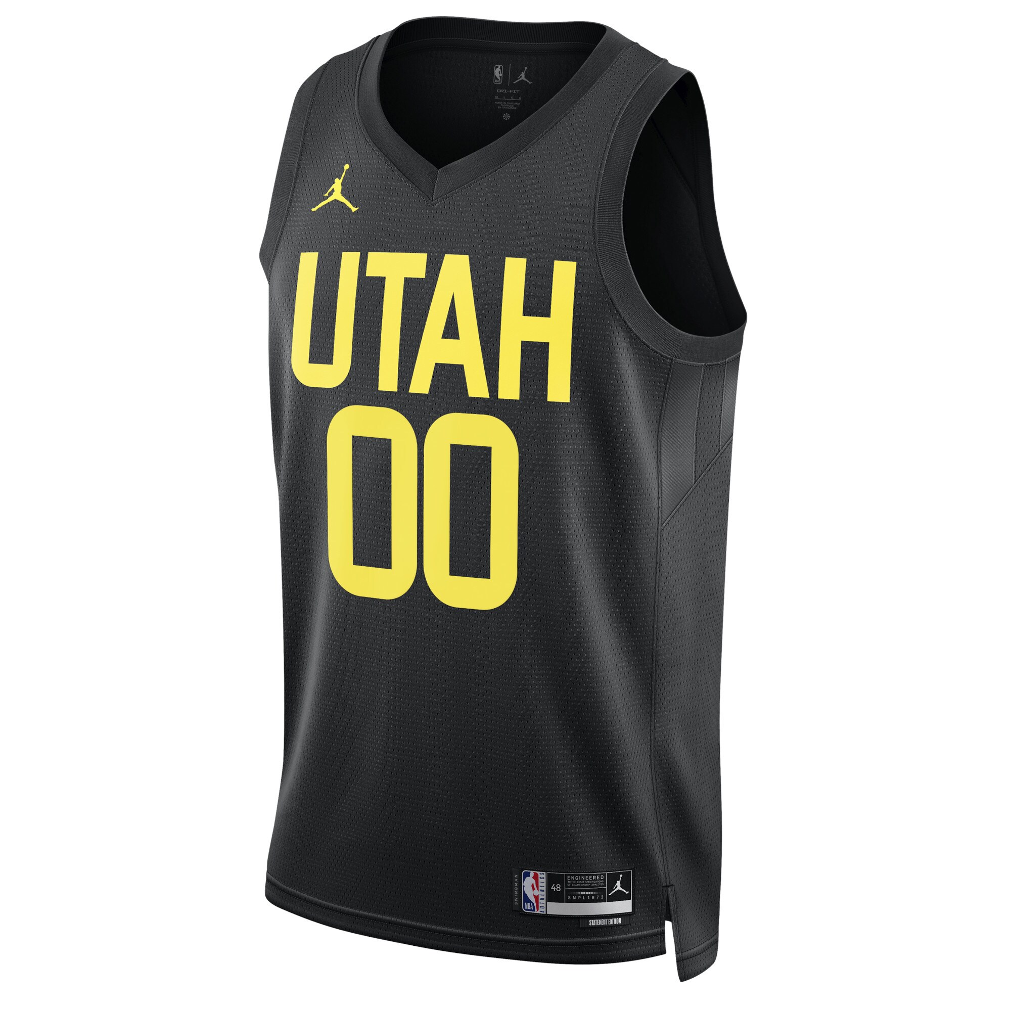 Utah Jazz Jordans Brand Unisex 2022/23 Swingman Custom Jersey - Statement Edition - Black