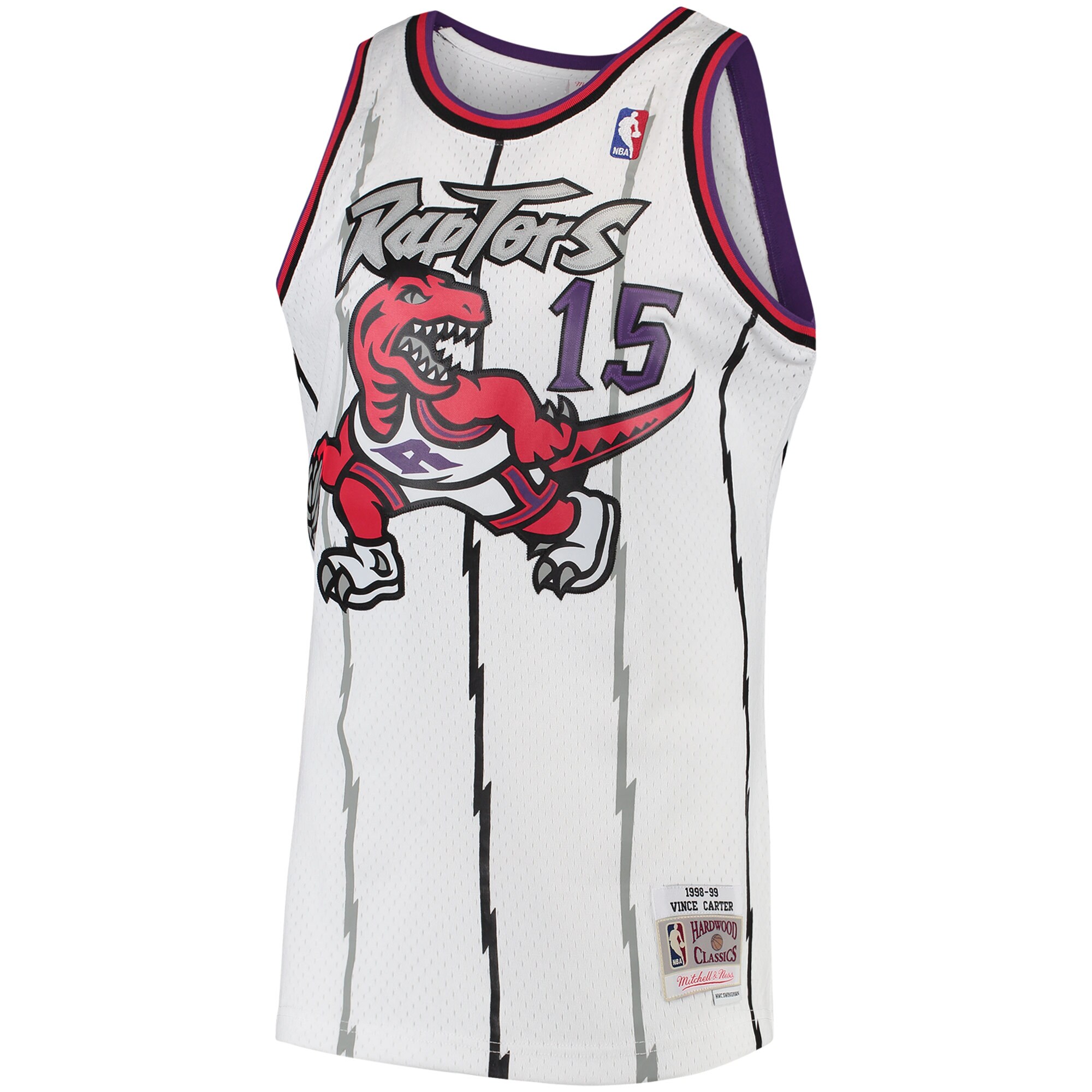 Vince Carter Toronto Raptors Mitchell & Ness Hardwood Classics Swingman Jersey - White