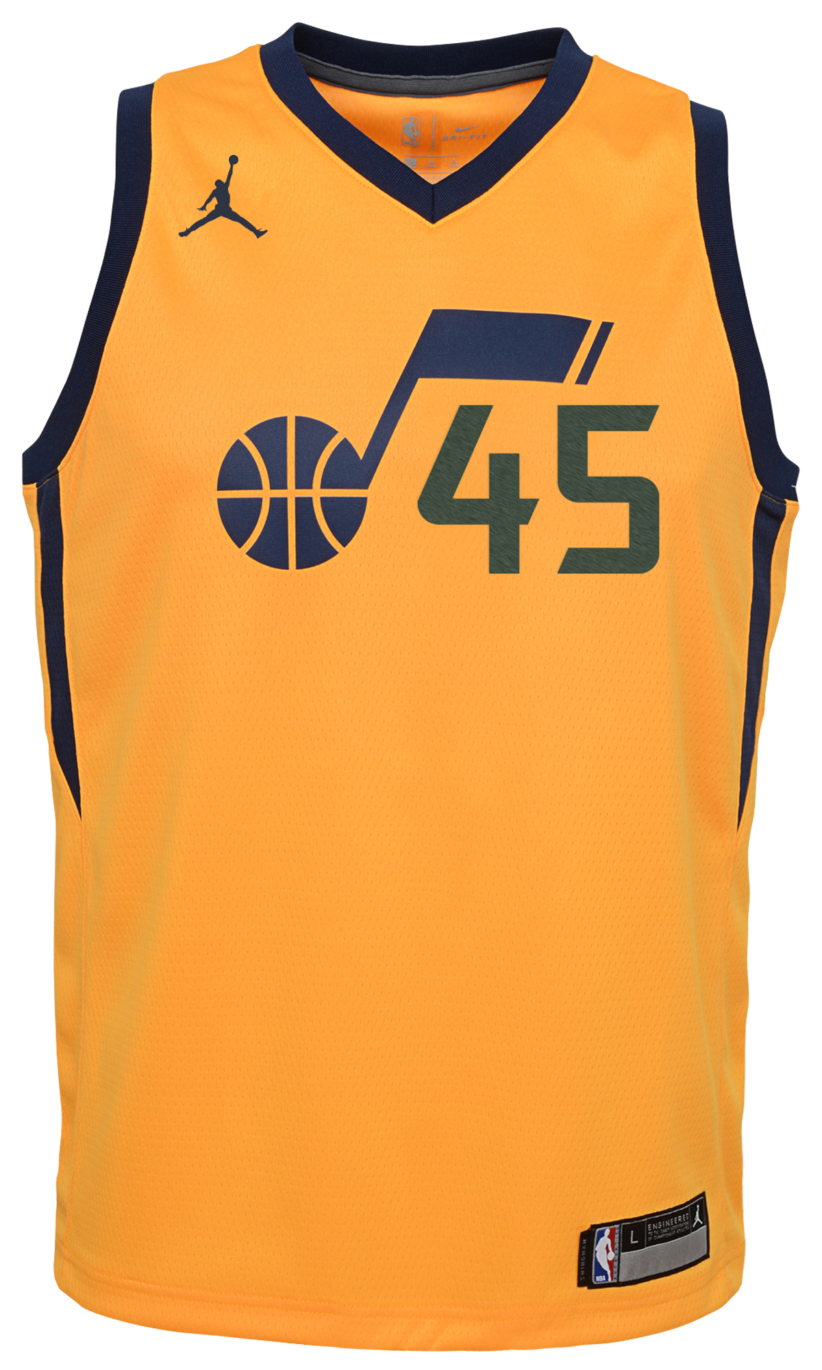 Boys' Grade School Mitchell Donovan Jordans Jazz Statement Swingman Jersey - Orange