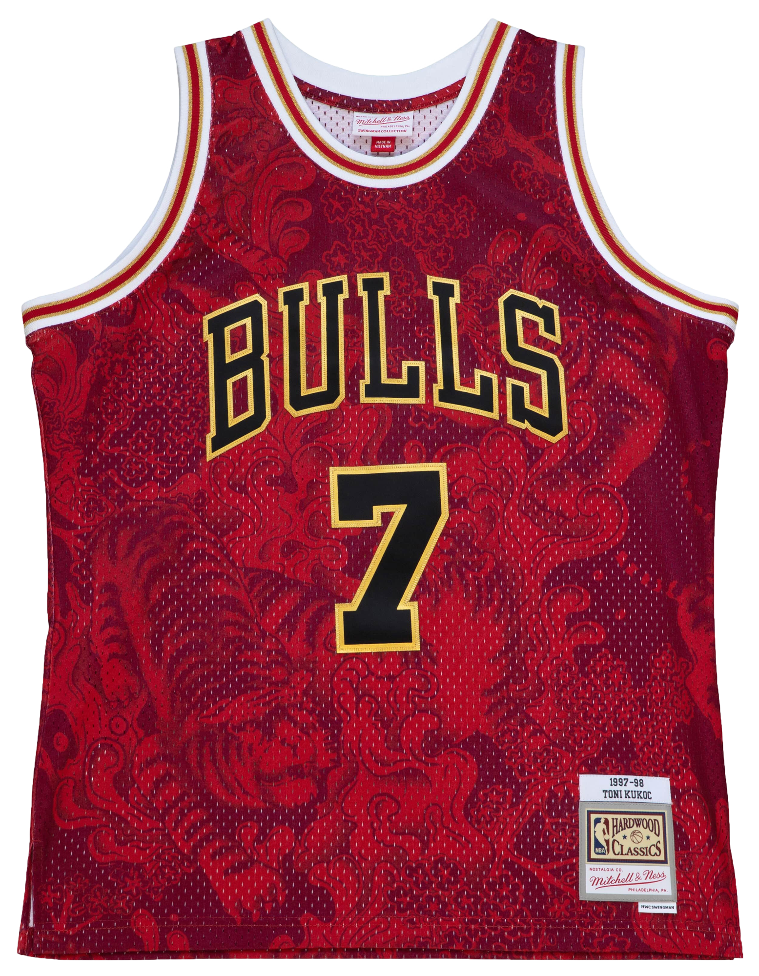 Men's  Mitchell & Ness Bulls CNY Jersey - Red