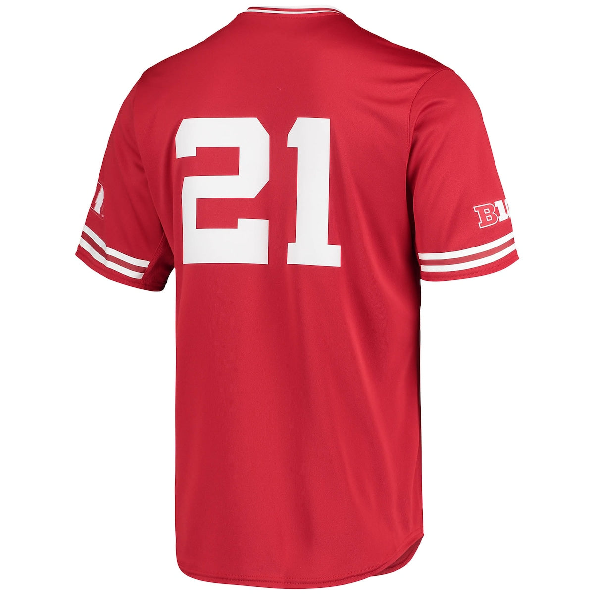 Men's  adidas Nebraska Replica V-Neck Baseball Jersey - Red