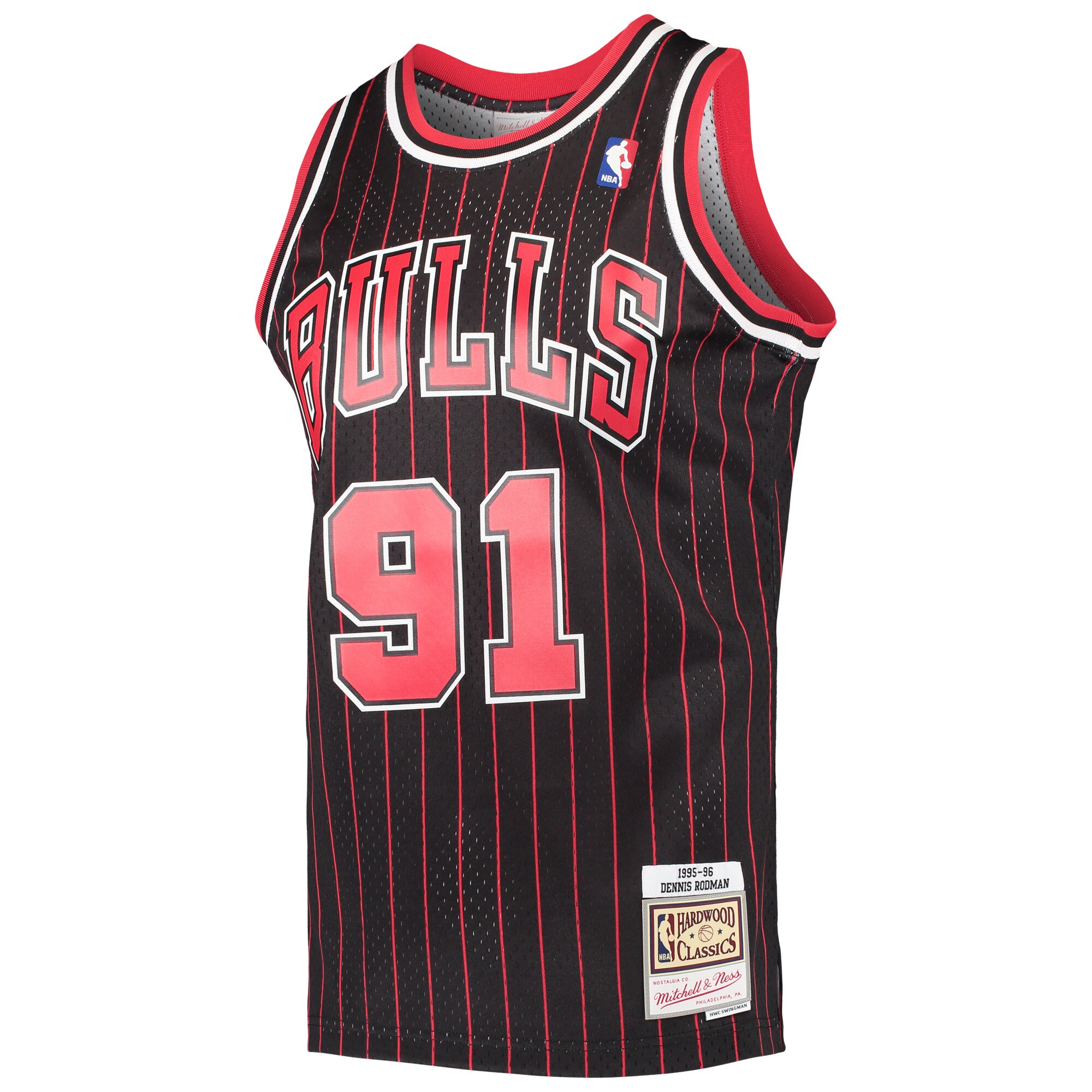 Dennis Rodman Chicago Bulls Mitchell & Ness Hardwood Classics Swingman Jersey - Black