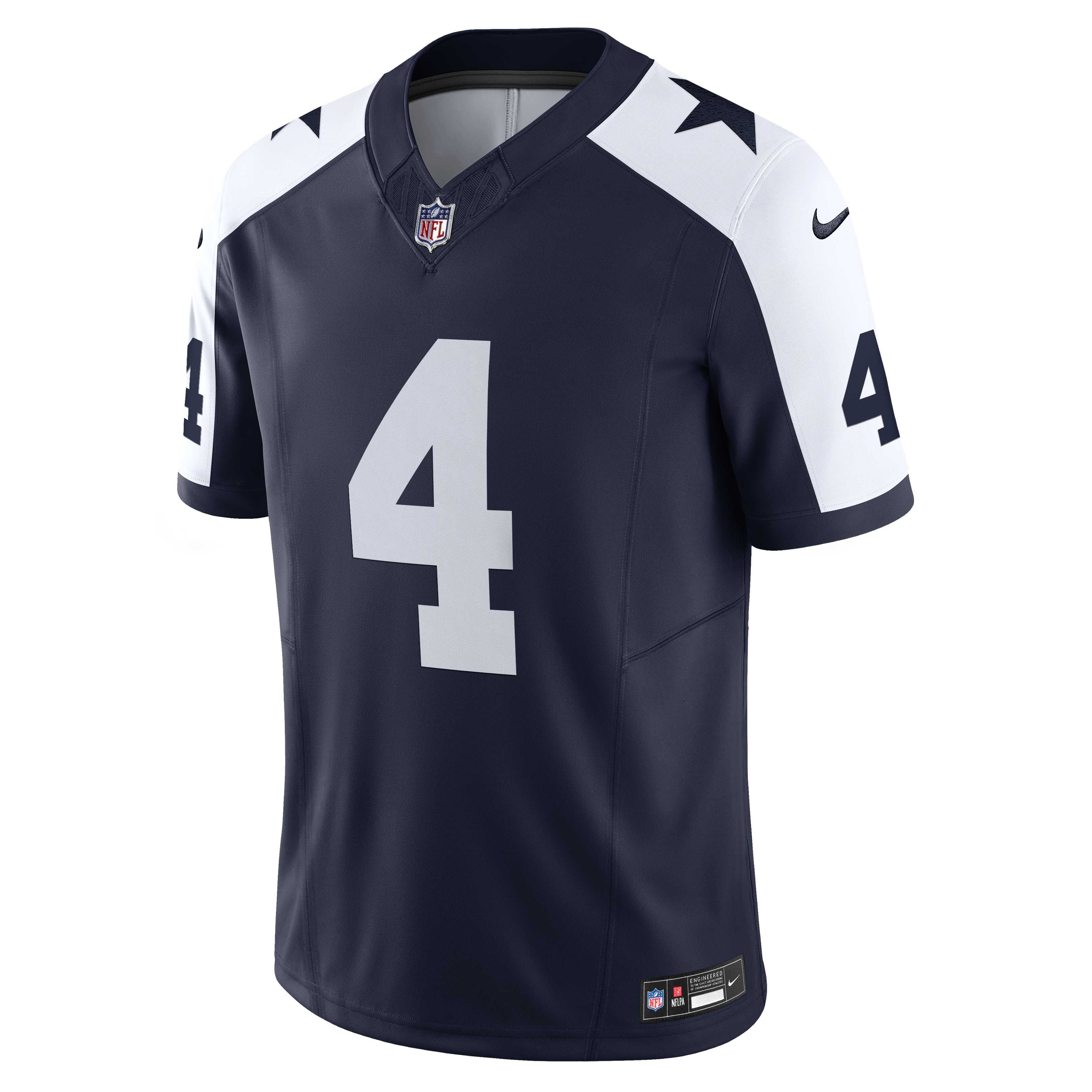 Men's Nike Dak Prescott Navy Dallas Cowboys Vapor F.U.S.E. Limited Jersey