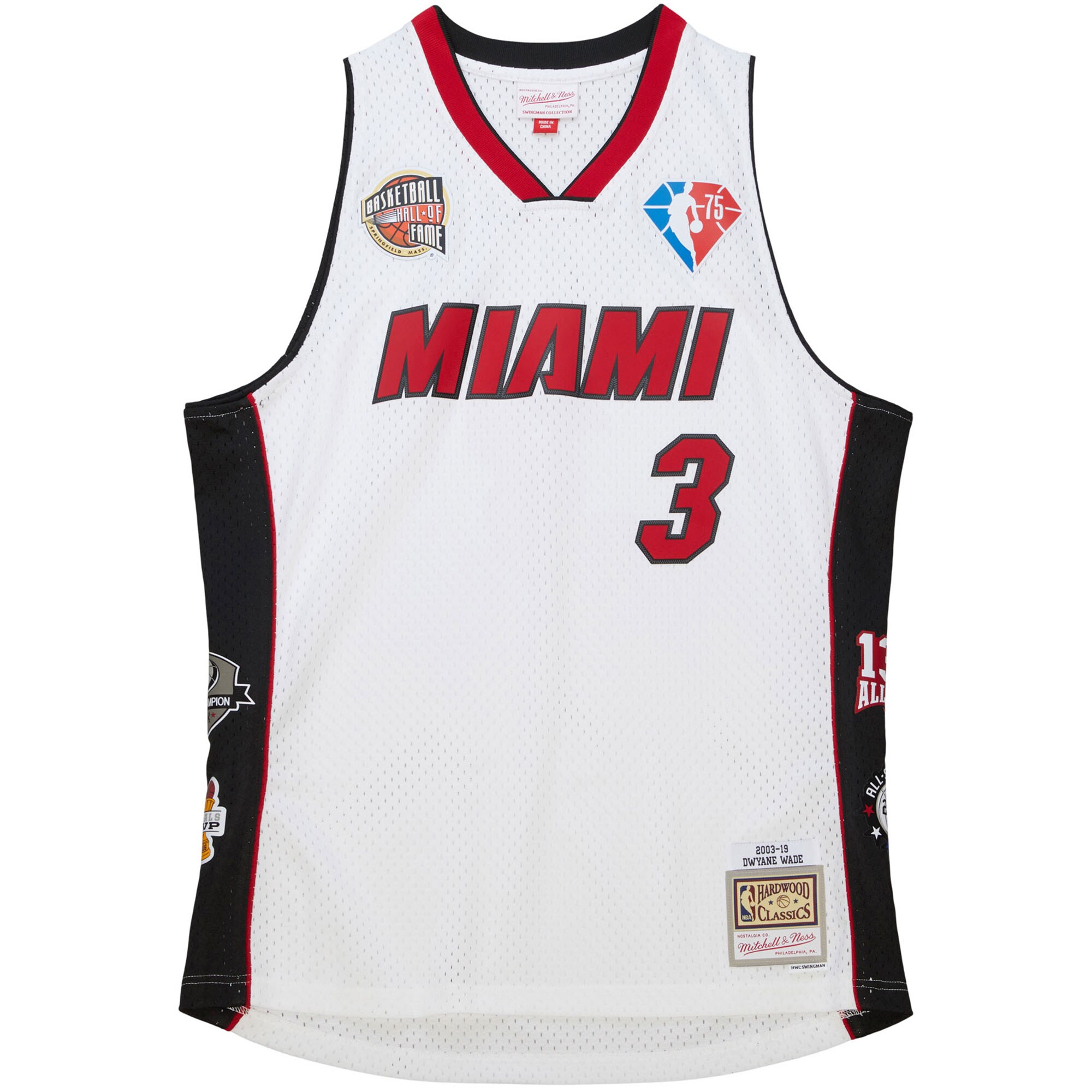Dwyane Wade Miami Heat Mitchell & Ness Unisex Hall of Fame Class of 2023 Throwback Swingman Jersey - White