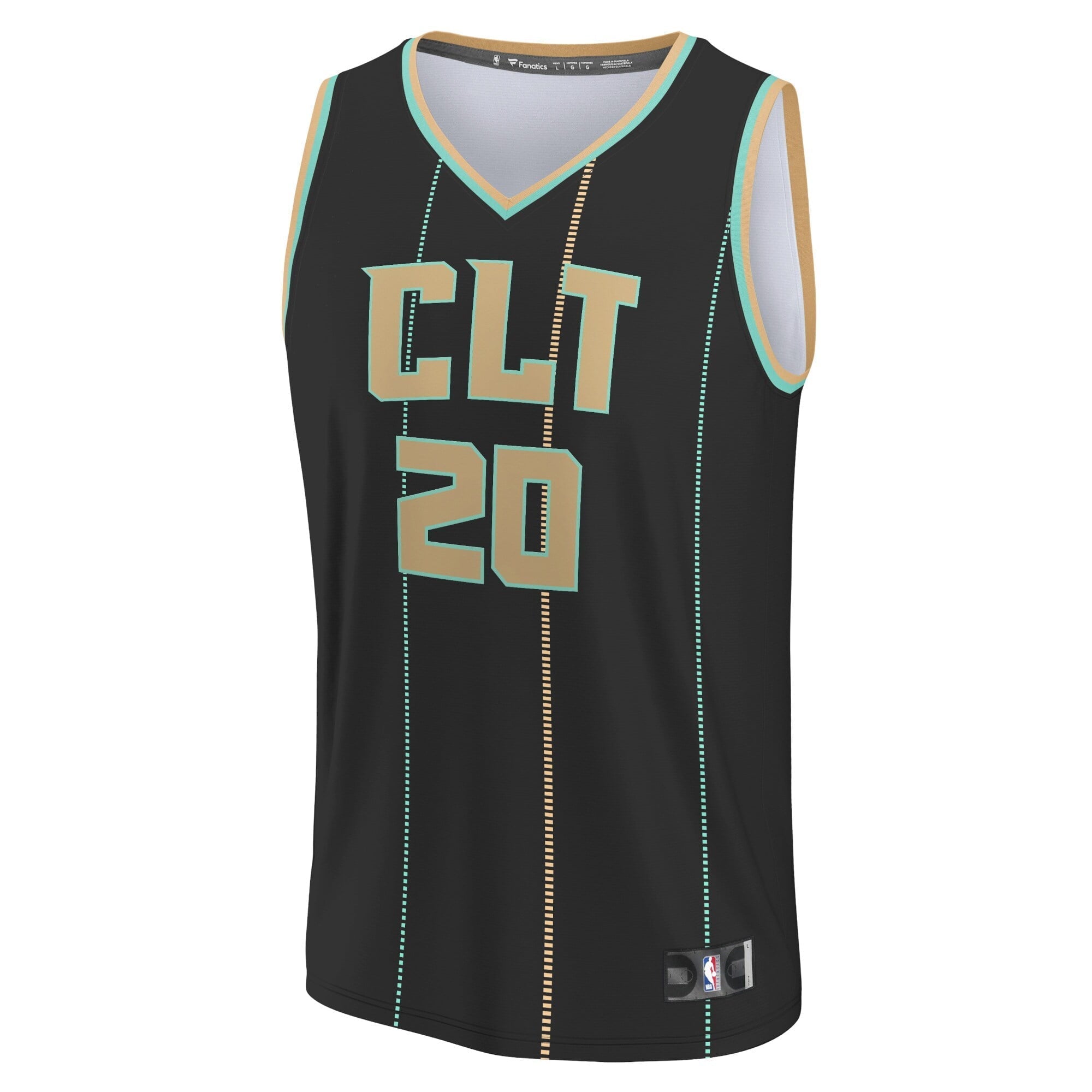 Men's Fanatics Branded Gordon Hayward Black Charlotte Hornets 2022/23 Fastbreak Jersey - City Edition