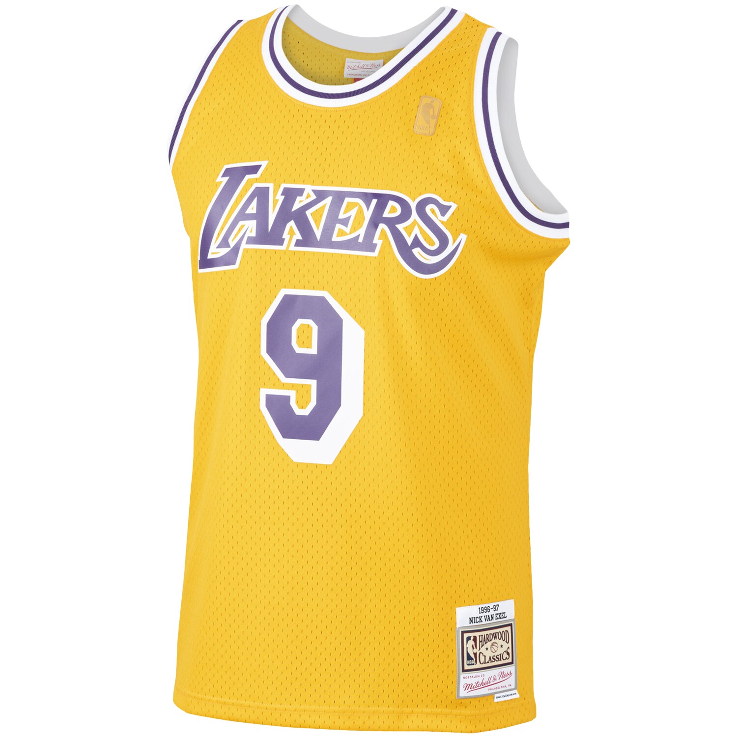 Nick Van Exel Los Angeles Lakers Mitchell & Ness Hardwood Classics Swingman Jersey - Gold