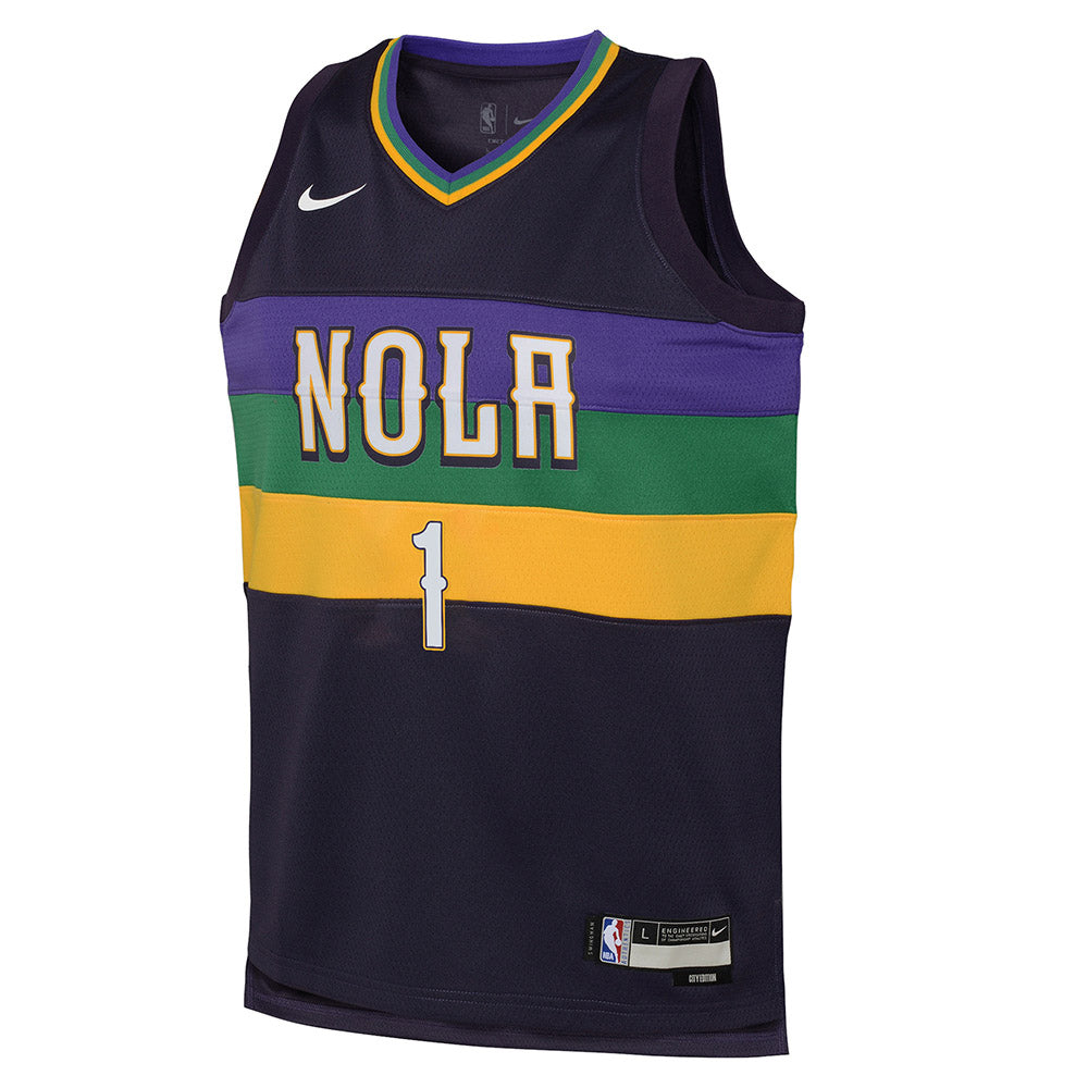 Youth New Orleans Pelicans Zion Williamson City Edition Jersey - Black