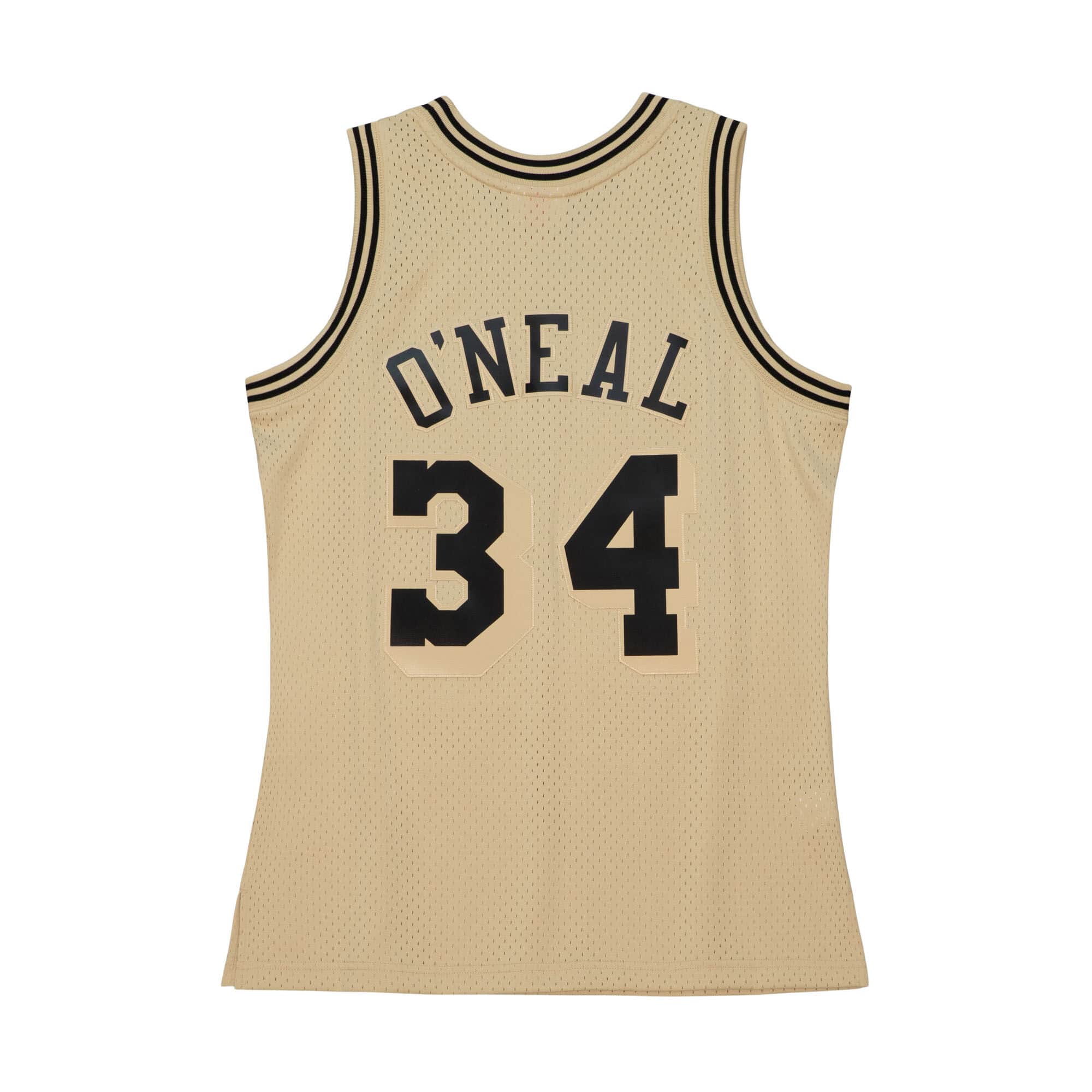 Khaki Black Swingman Shaquille O'Neal Los Angeles Lakers 1996-97 Jersey