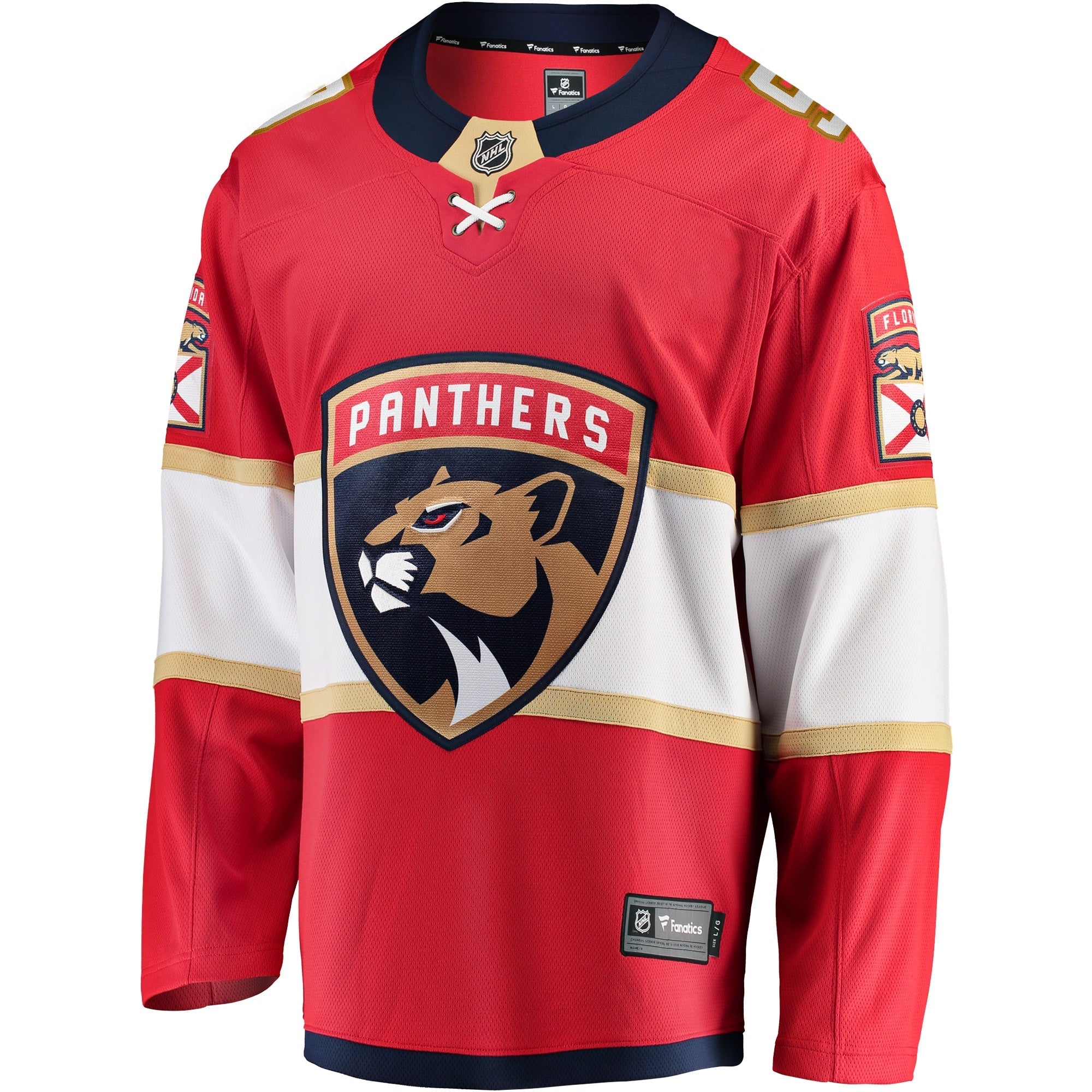 Men's Fanatics Branded Sam Bennett Red Florida Panthers 2017/18 Home Breakaway Replica Jersey