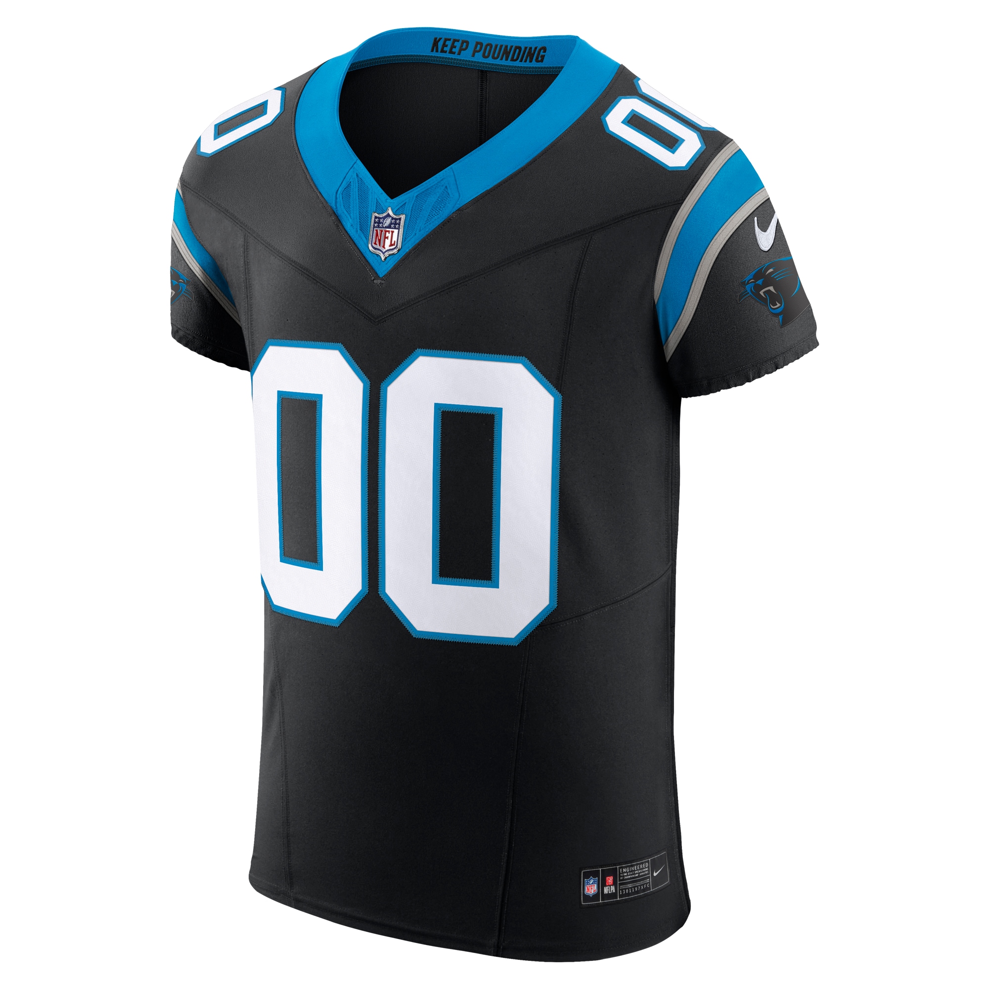 Carolina Panthers Nike Vapor F.U.S.E. Elite Custom Jersey - Black