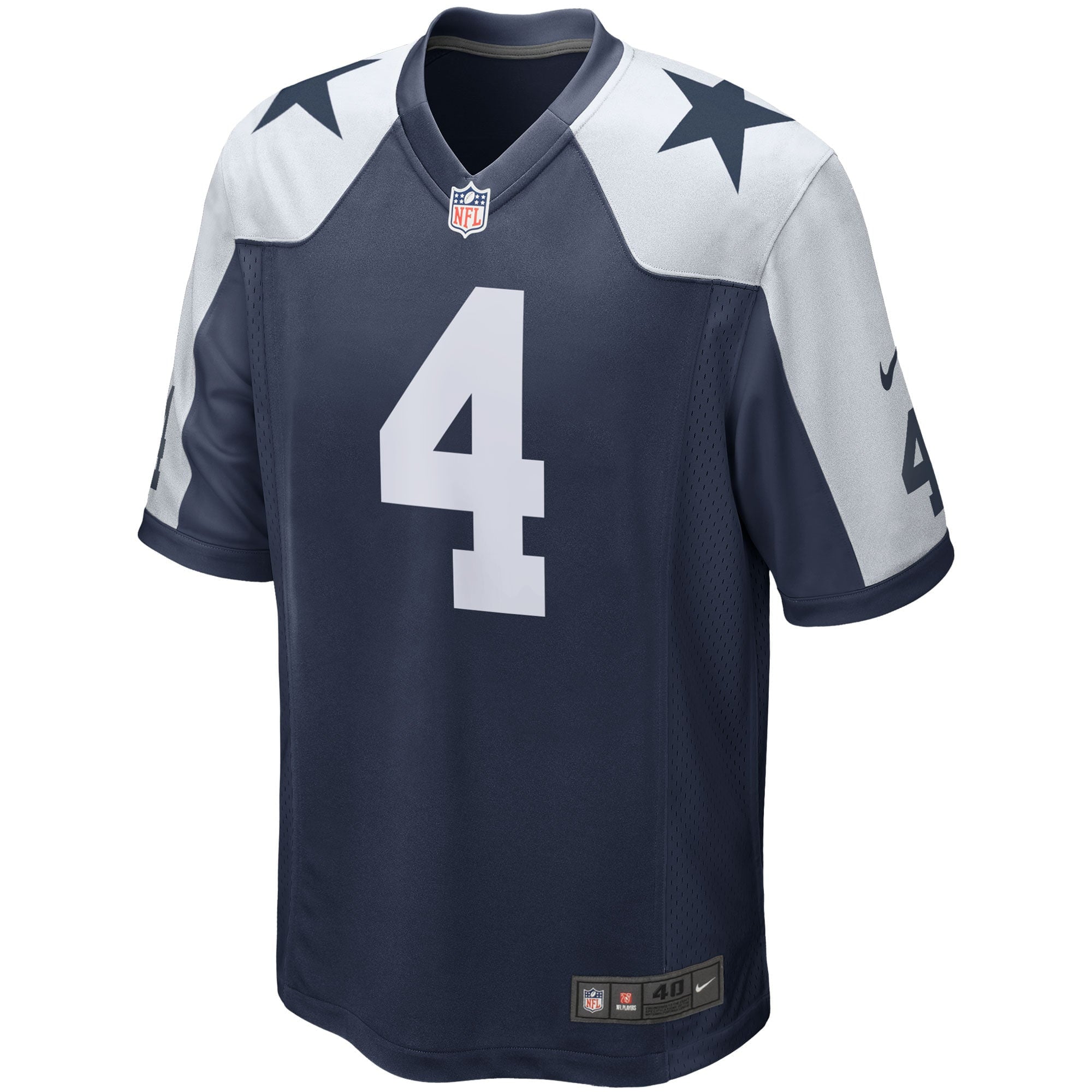 Men's Nike Dak Prescott Navy Dallas Cowboys Alternate Game Team Jersey