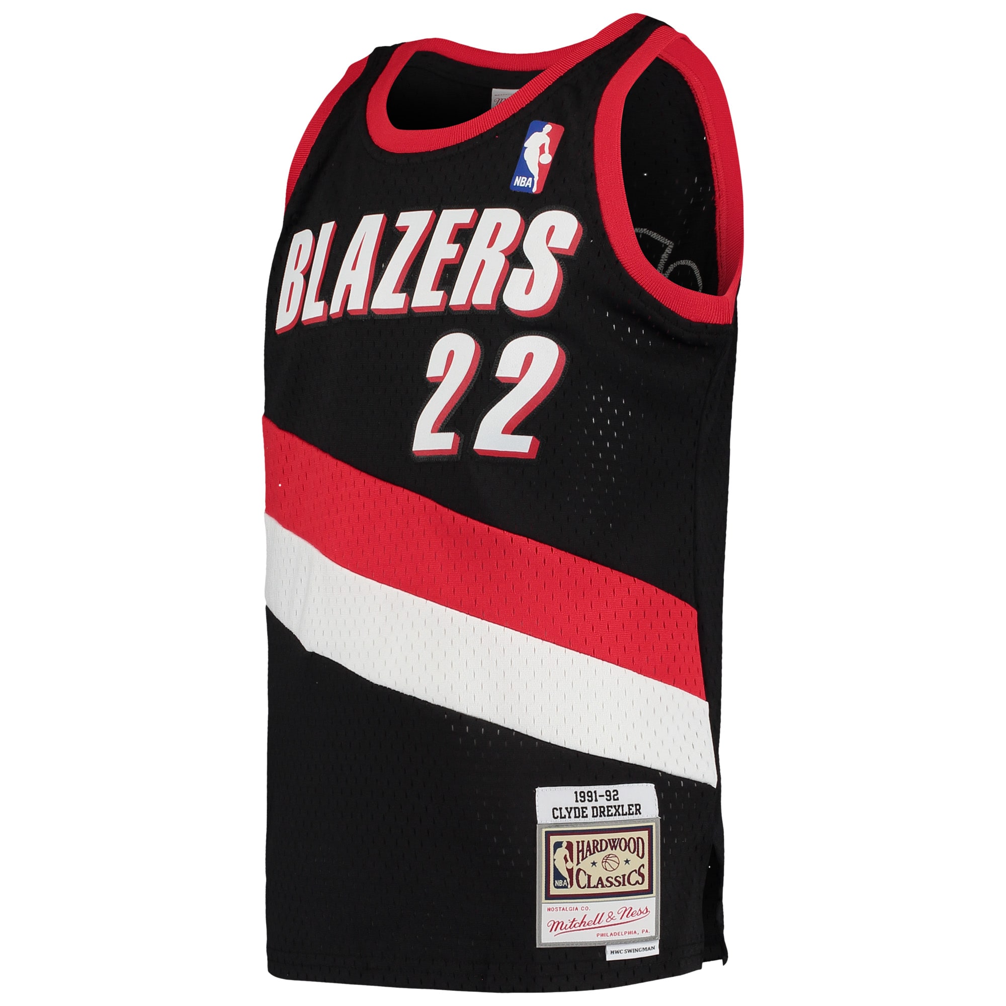 Clyde Drexler Portland Trail Blazers Mitchell & Ness Youth 1991-92 Hardwood Classics Swingman Jersey - Black