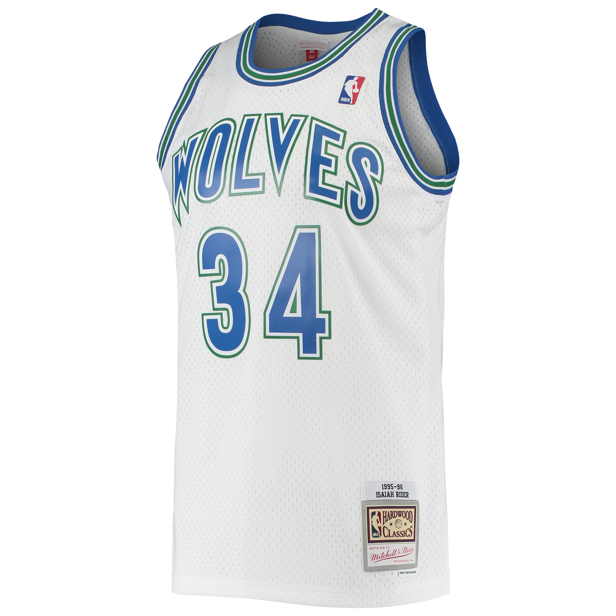 Isaiah Rider Minnesota Timberwolves Mitchell & Ness Hardwood Classics Swingman Jersey - White
