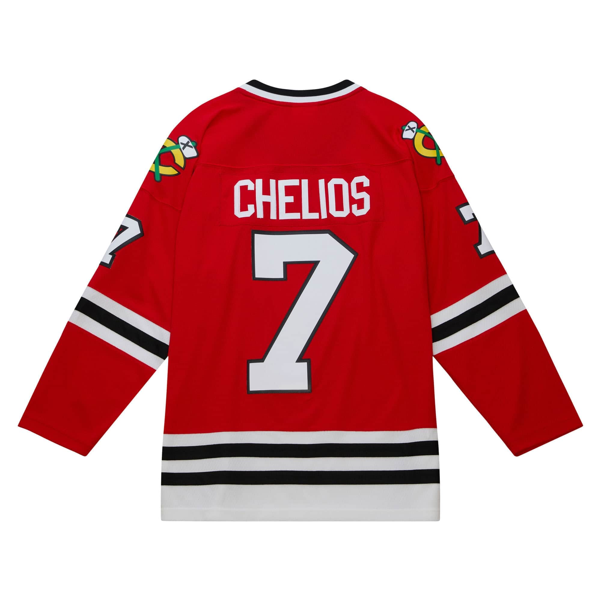 Blue Line Chris Chelios Chicago Blackhawks 1991 Jersey