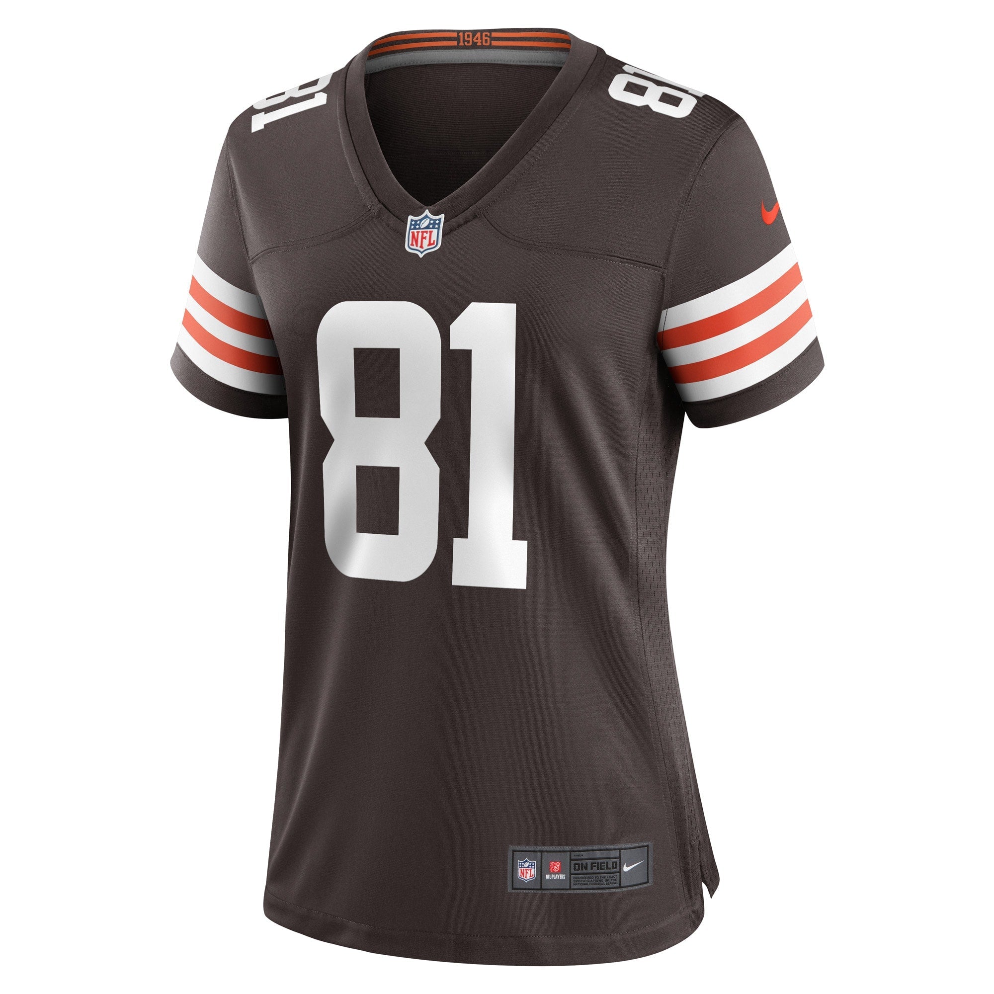 Women's Nike Jesse James Brown Cleveland Browns Game Player Jersey