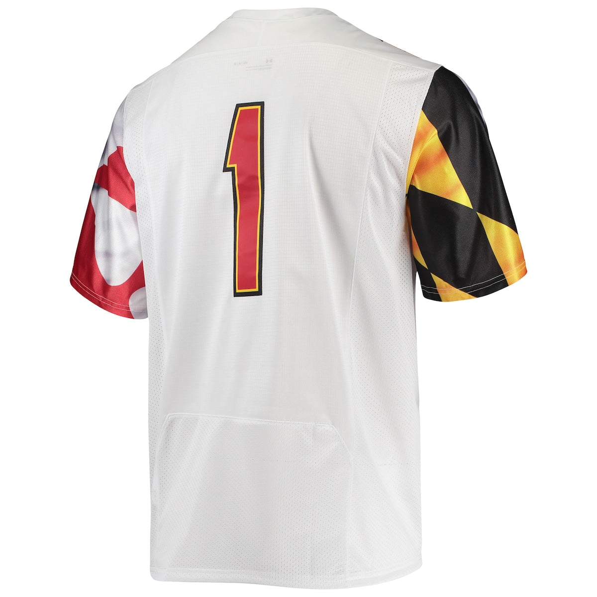 Men's  Under Armour Maryland #1 Team Premier Football Jersey - White