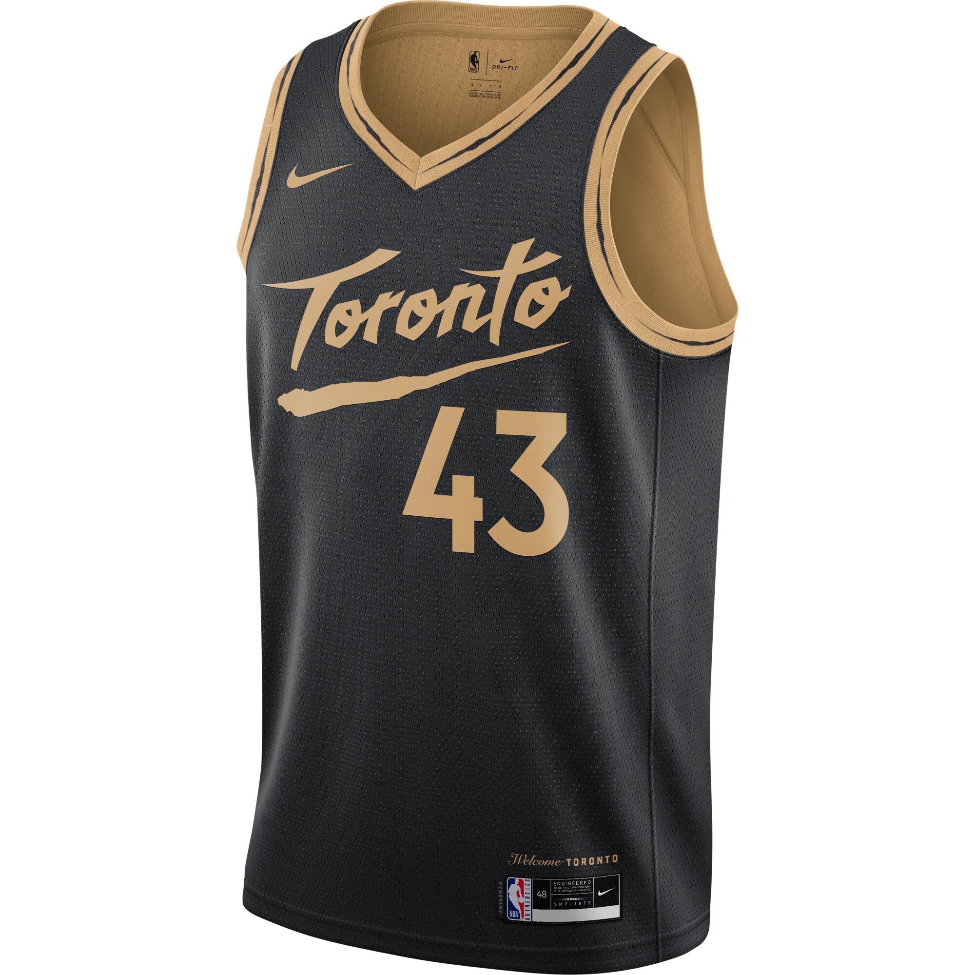 Pascal Siakam Toronto Raptors Nike 2020/21 Swingman Jersey Black - City Edition
