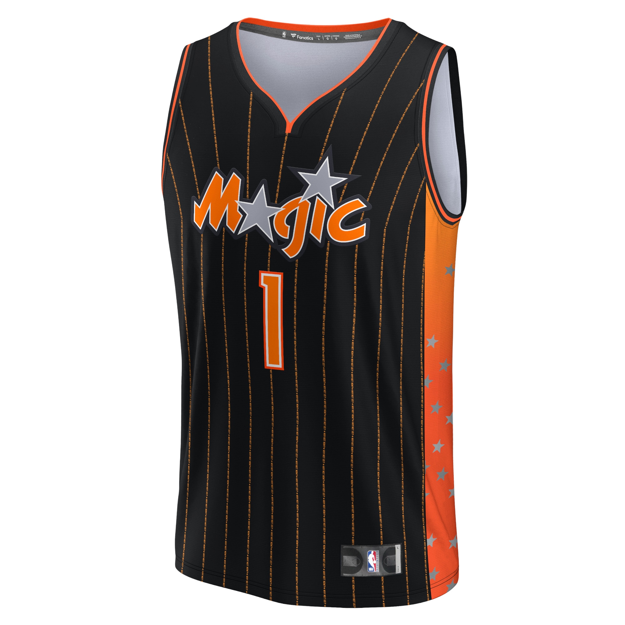 Jonathan Isaac Orlando Magic Fanatics Branded 2021/22 Fast Break Replica Jersey - City Edition - Anthracite