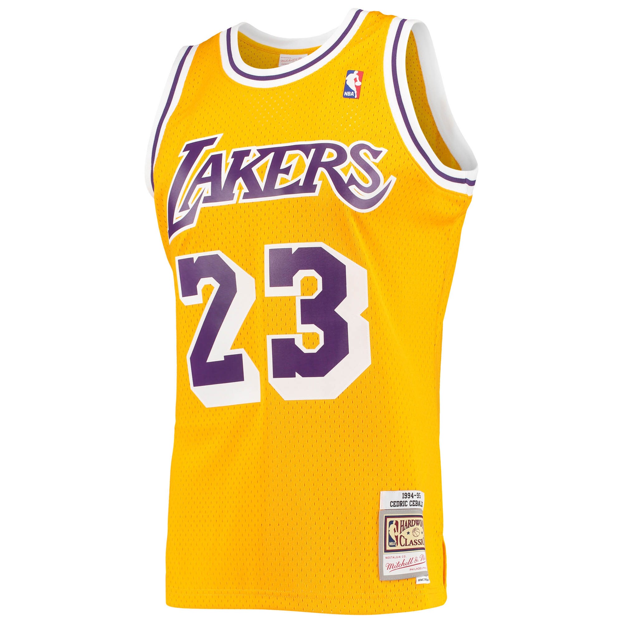 Cedric Ceballos Los Angeles Lakers Mitchell & Ness Hardwood Classics Swingman Jersey - Gold