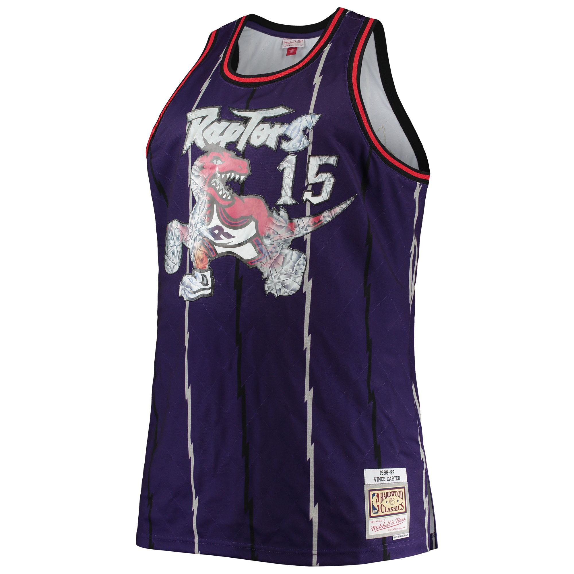 Vince Carter Toronto Raptors Mitchell & Ness Big & Tall 1998-99 NBA 75th Anniversary Diamond Swingman Jersey - Purple