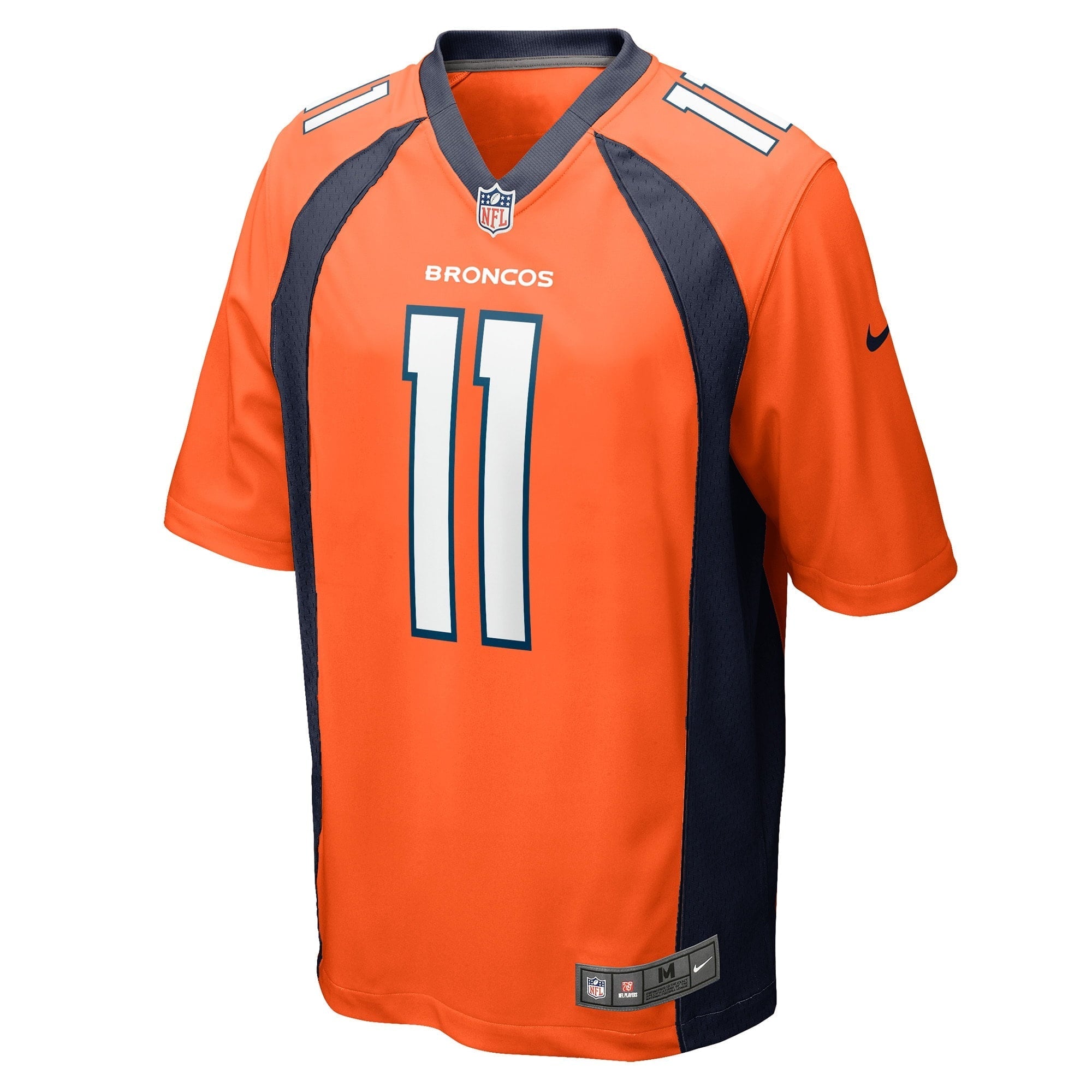 Men's Nike Josh Johnson Orange Denver Broncos Game Player Jersey