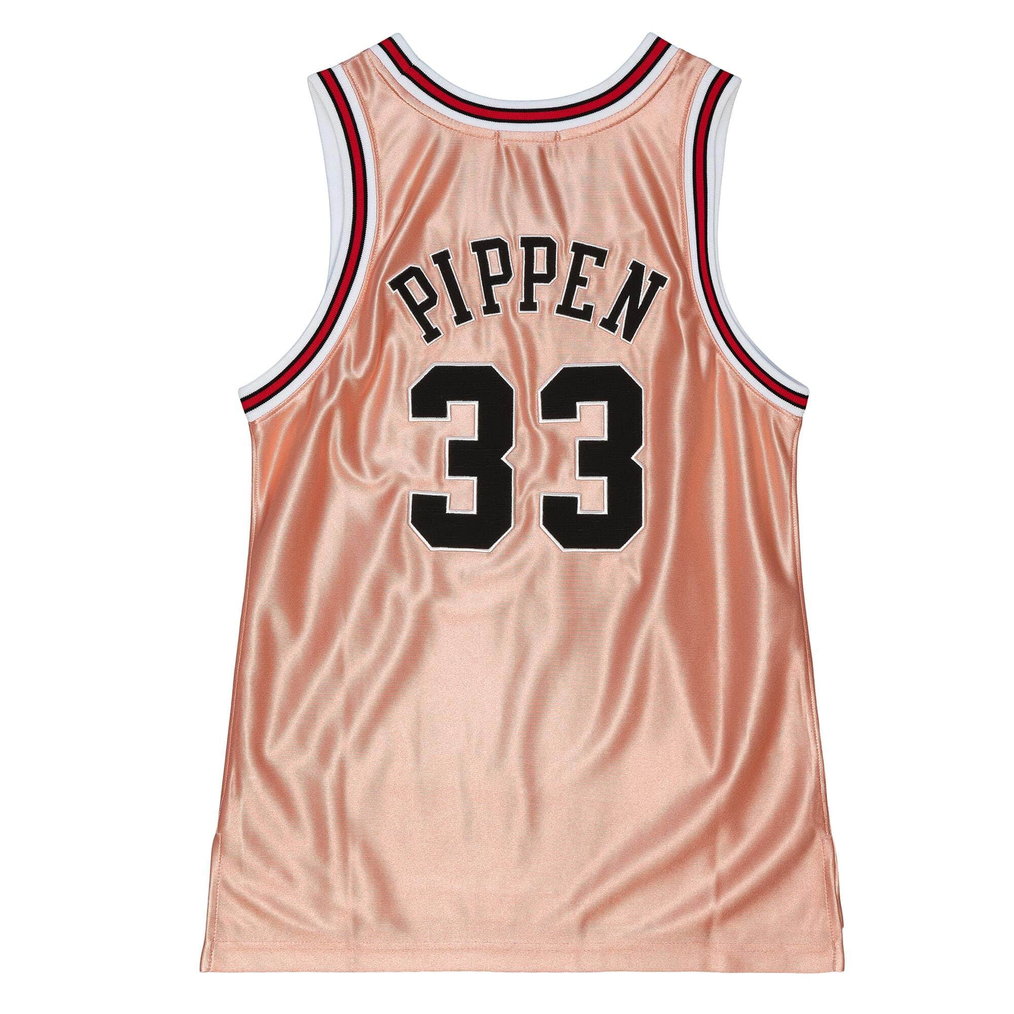 Womens 75th Anniversary Rose Gold Swingman Scottie Pippen Chicago Bulls 1997-98 Jersey