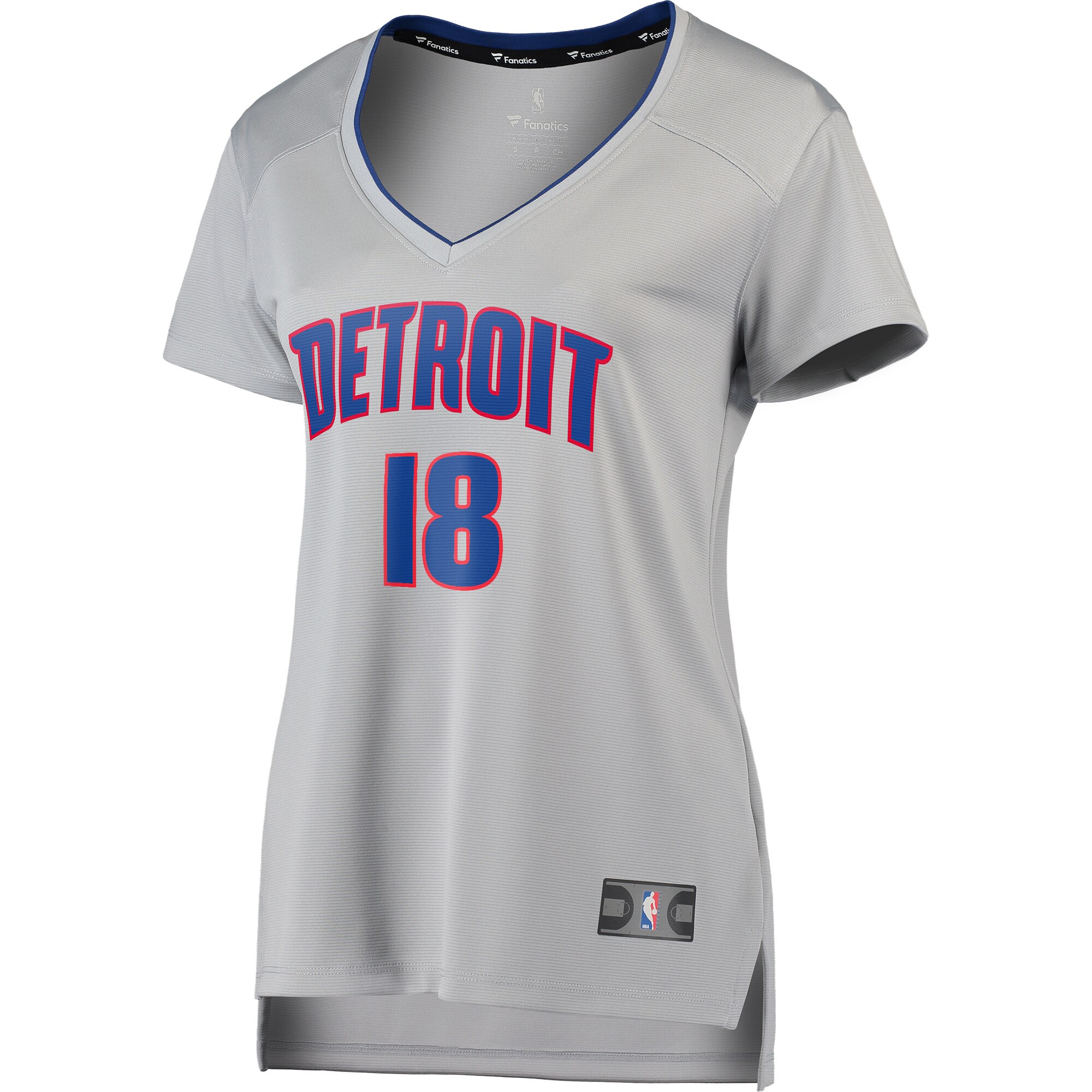 Jordans Bone Detroit Pistons Fanatics Branded Women's Fast Break Replica Player Jersey - Statement Edition - Gray