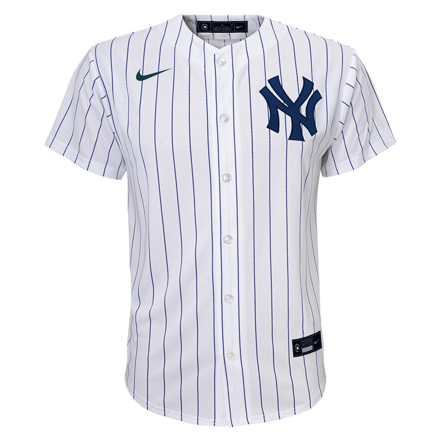 Youth Babe Ruth New York Yankees White Home Replica Player Jersey