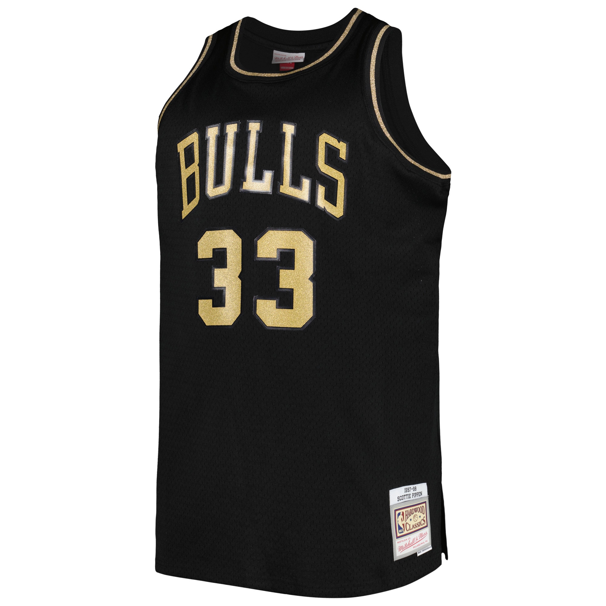 Scottie Pippen Chicago Bulls Mitchell & Ness Big & Tall Hardwood Classics 1997/98 Swingman Jersey - Black