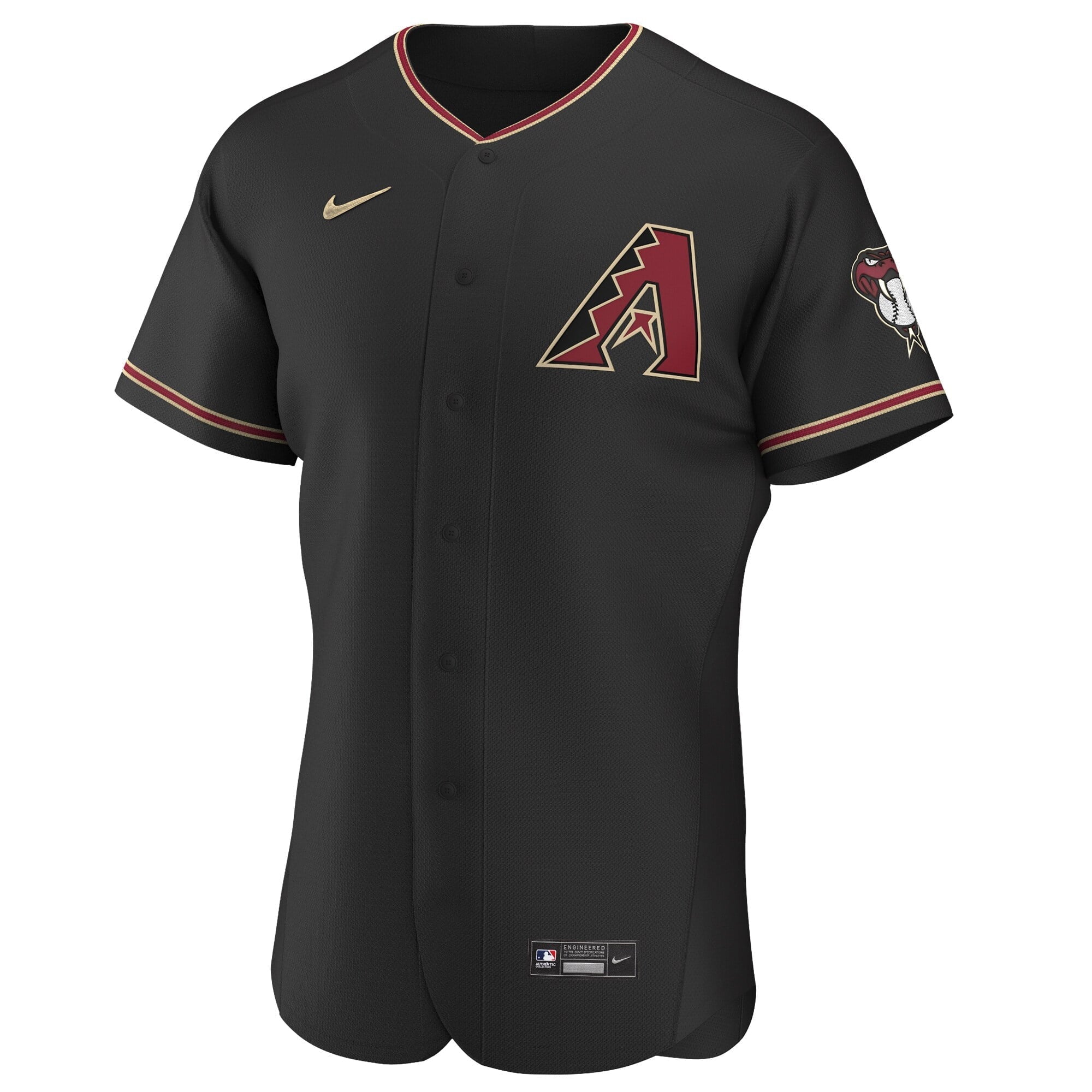 Men's Nike Black Arizona Diamondbacks Alternate Authentic Team Jersey