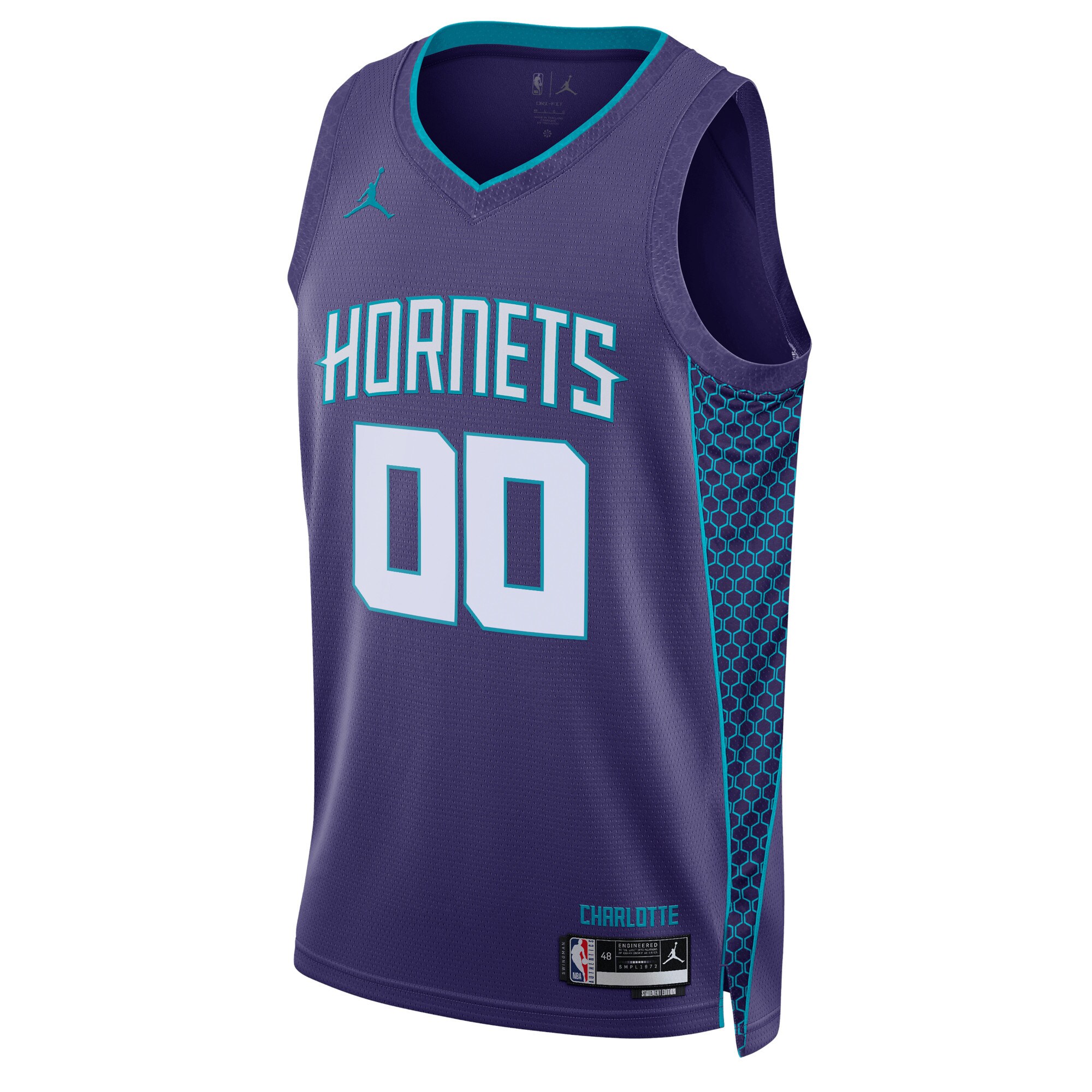Charlotte Hornets Jordans Brand Unisex 2022/23 Swingman Custom Jersey - Statement Edition - Teal