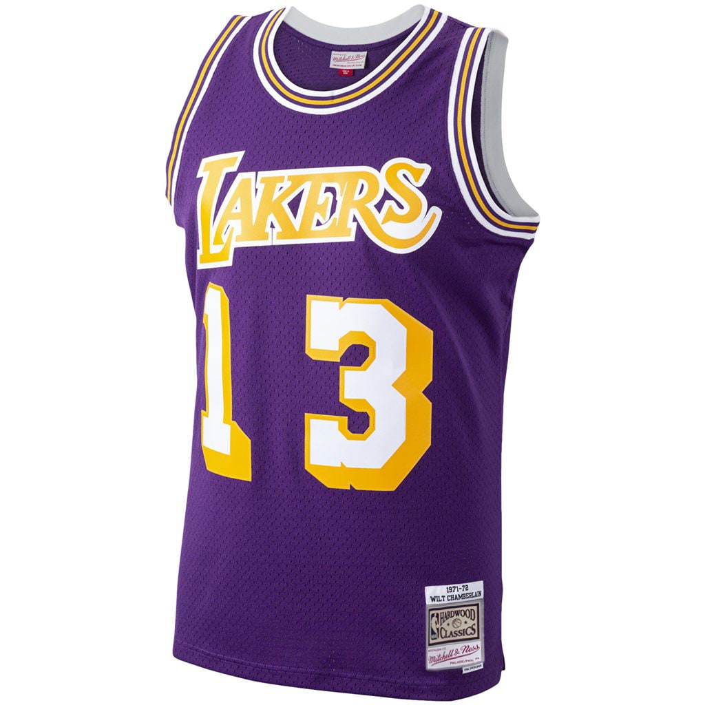 Wilt Chamberlain Los Angeles Lakers Mitchell & Ness Hardwood Classics Swingman Jersey - Purple