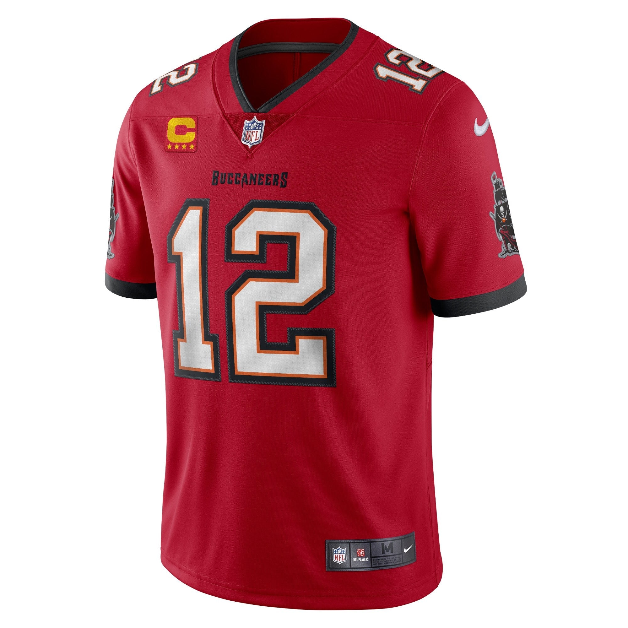 Men's Nike Tom Brady Red Tampa Bay Buccaneers Captain Vapor Limited Jersey