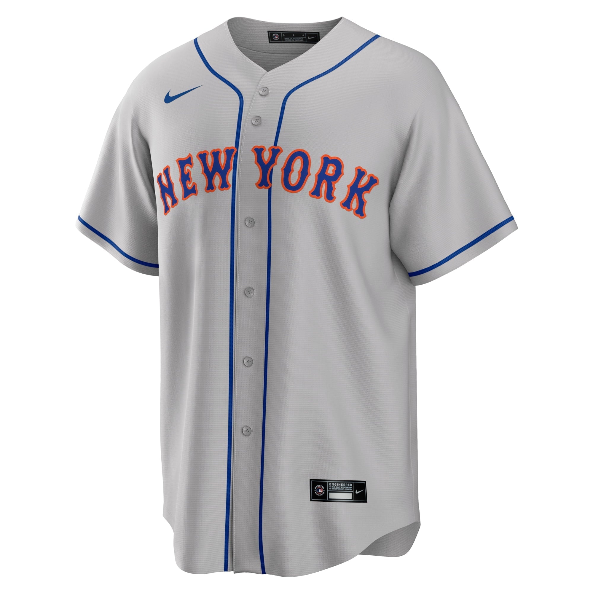 Men's Nike Jacob deGrom Gray New York Mets Road Replica Player Name Jersey