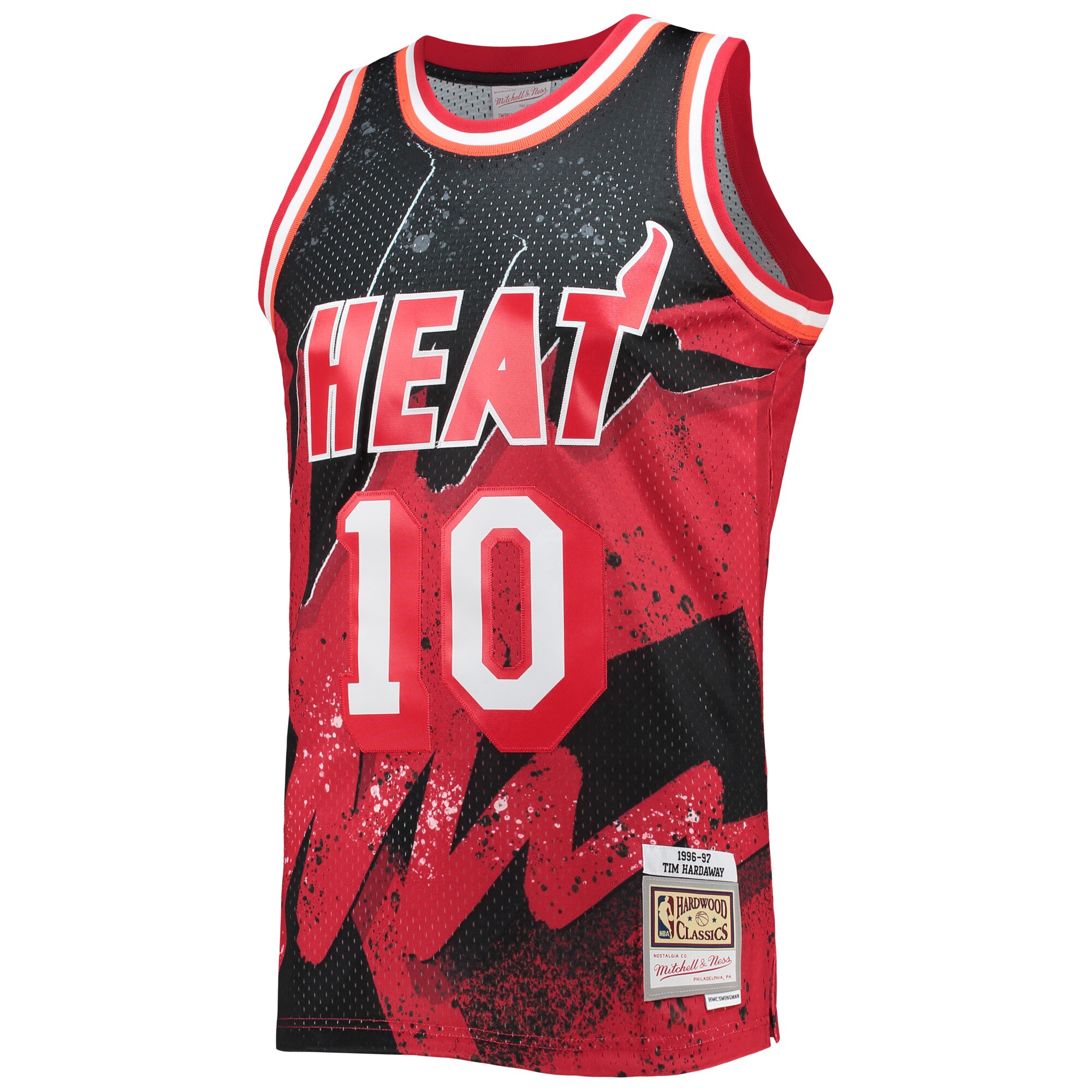 Tim Hardaway Miami Heat Mitchell & Ness Hardwood Classics 1996/97 Hyper Hoops Swingman Jersey - Scarlet
