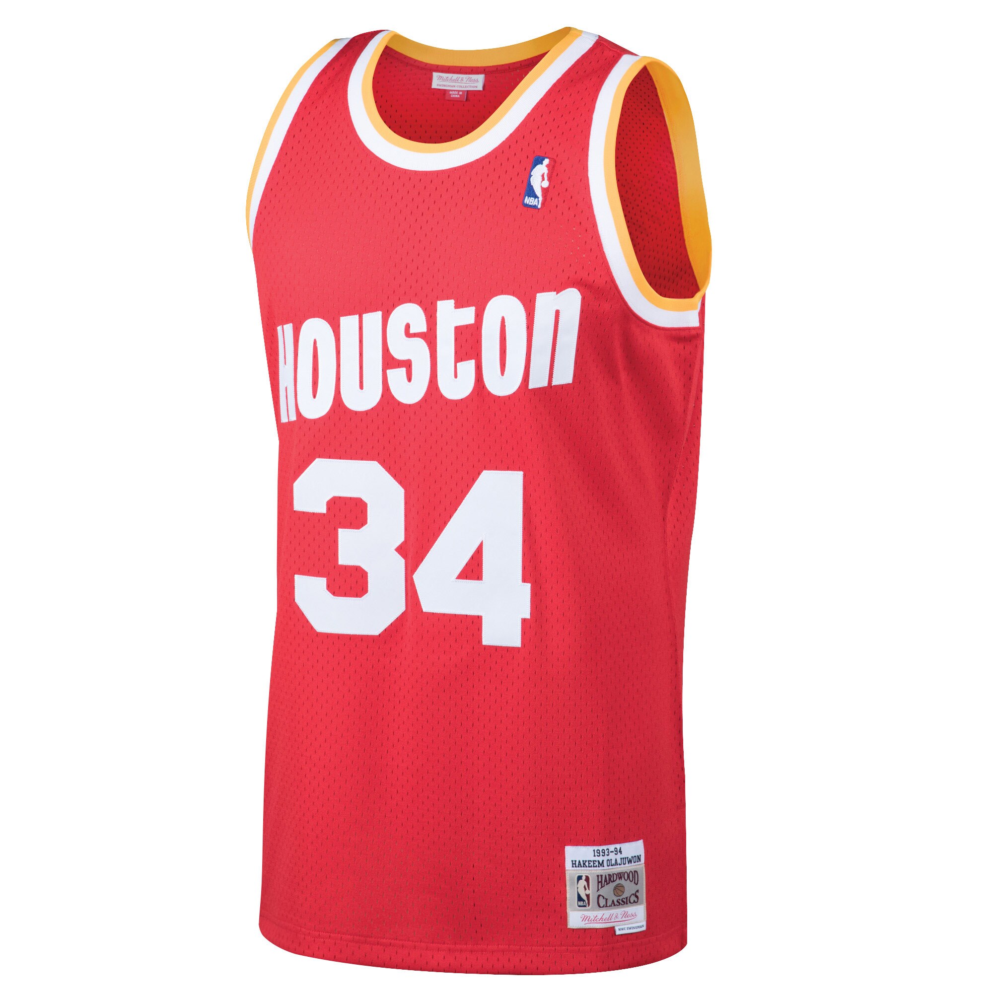 Hakeem Olajuwon Houston Rockets Mitchell & Ness Hardwood Classics Swingman Jersey - Red