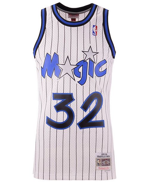 Men's Shaquille O'Neal Orlando Magic 1993-94 White Swingman Replica Jersey By Mitchell & Ness
