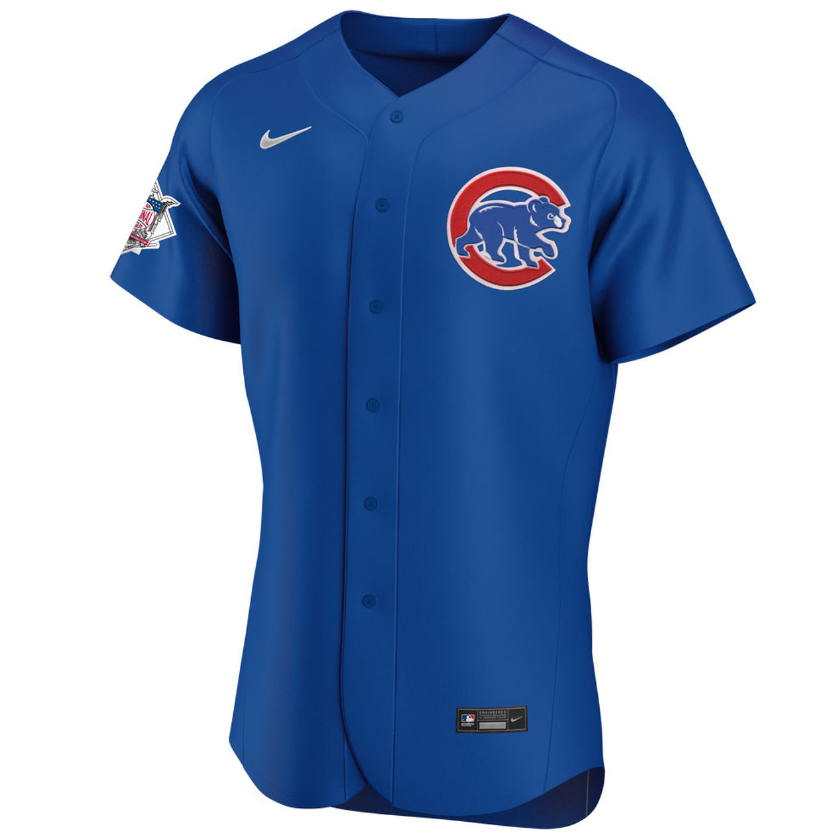 Men's Chicago Cubs Javier Baez Blue Alternate Authentic Player Jersey