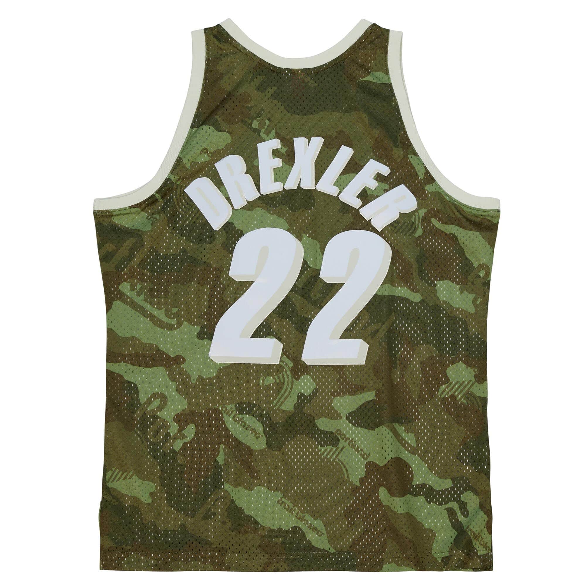 Ghost Green Camo Swingman Clyde Drexler Portland Trail Blazers 1991-92 Jersey