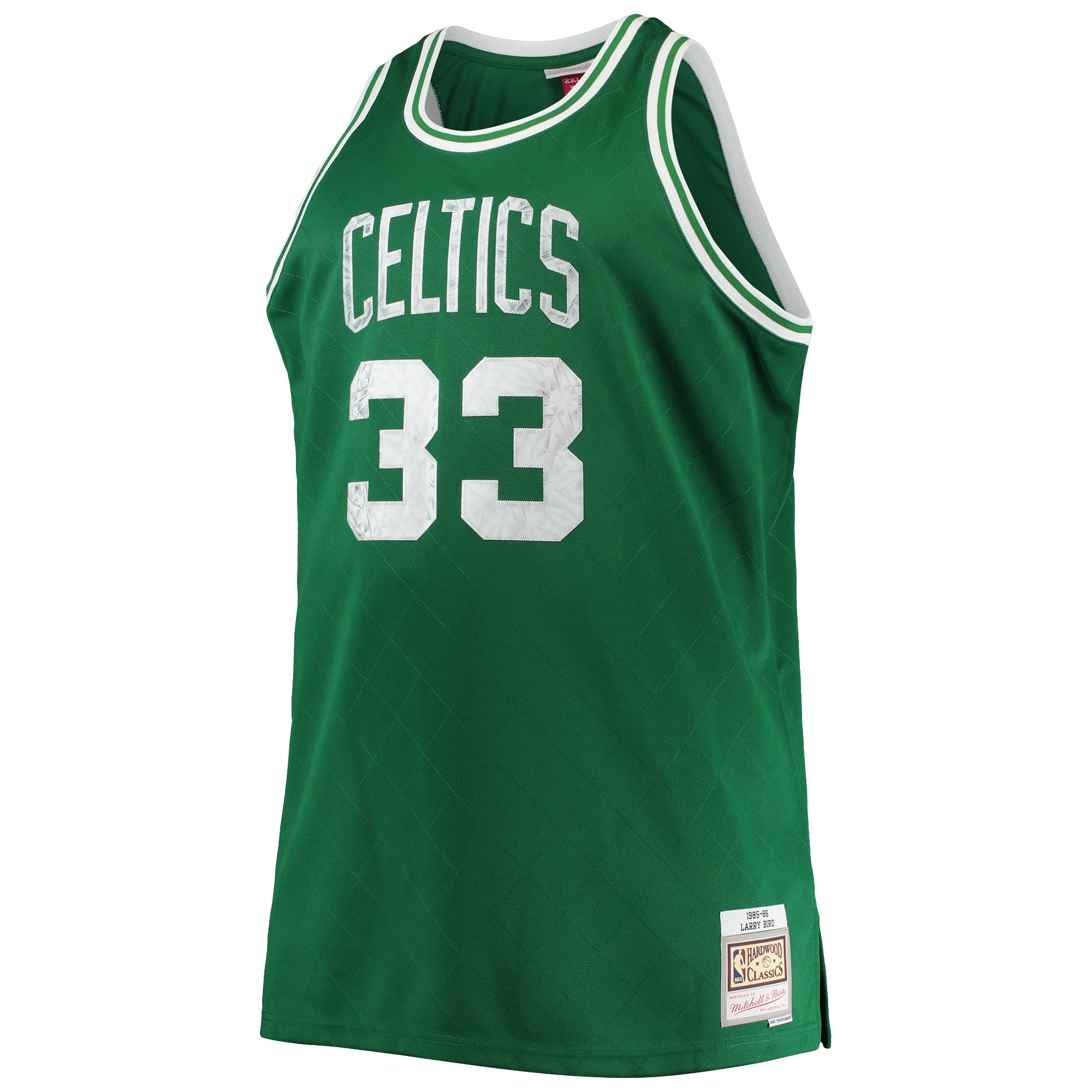 Larry Bird Boston Celtics Mitchell & Ness Big & Tall 1985-86 NBA 75th Anniversary Diamond Swingman Jersey - Kelly Green