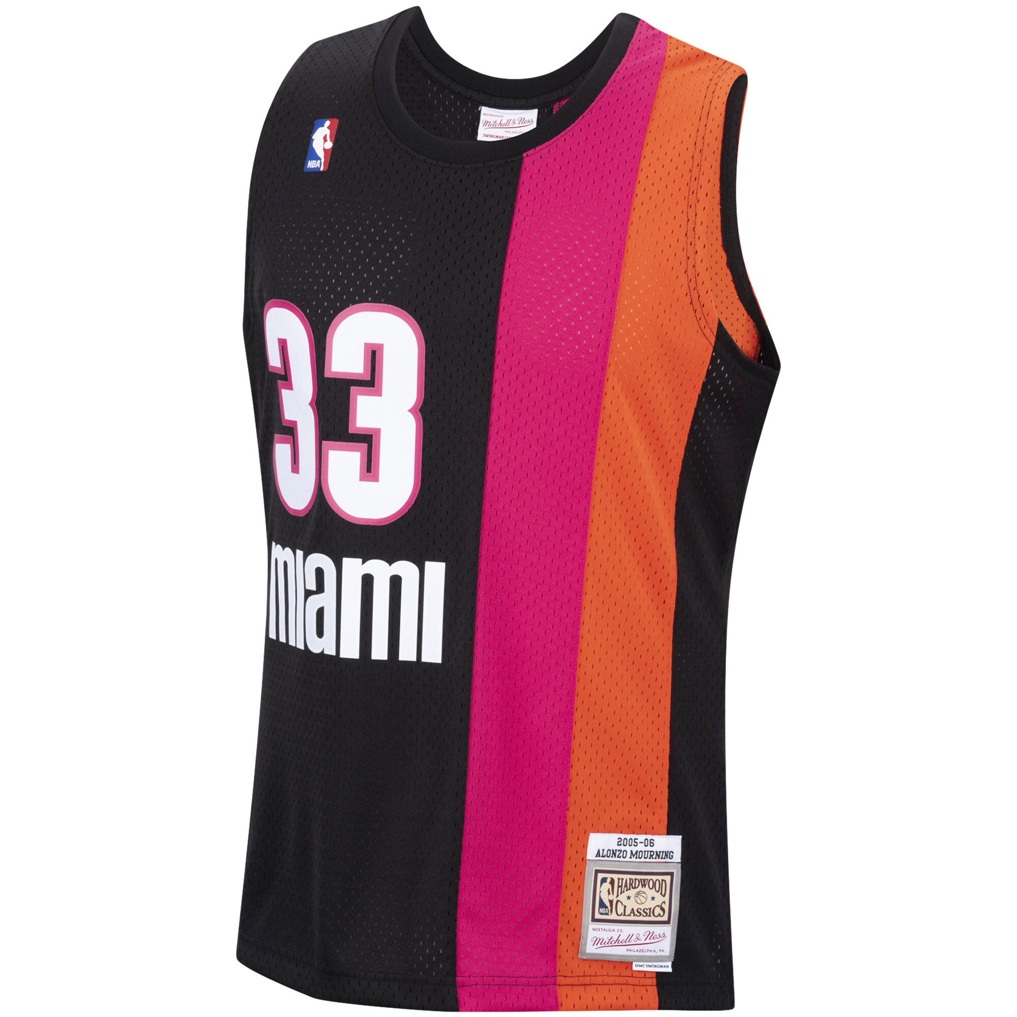 Alonzo Mourning Miami Heat Mitchell & Ness Hardwood Classics Swingman Jersey - Black