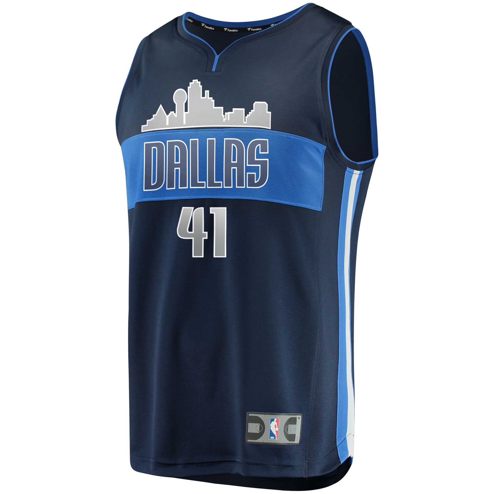 Dirk Nowitzki Dallas Mavericks Fanatics Branded Fast Break Replica Jersey Navy - Statement Edition